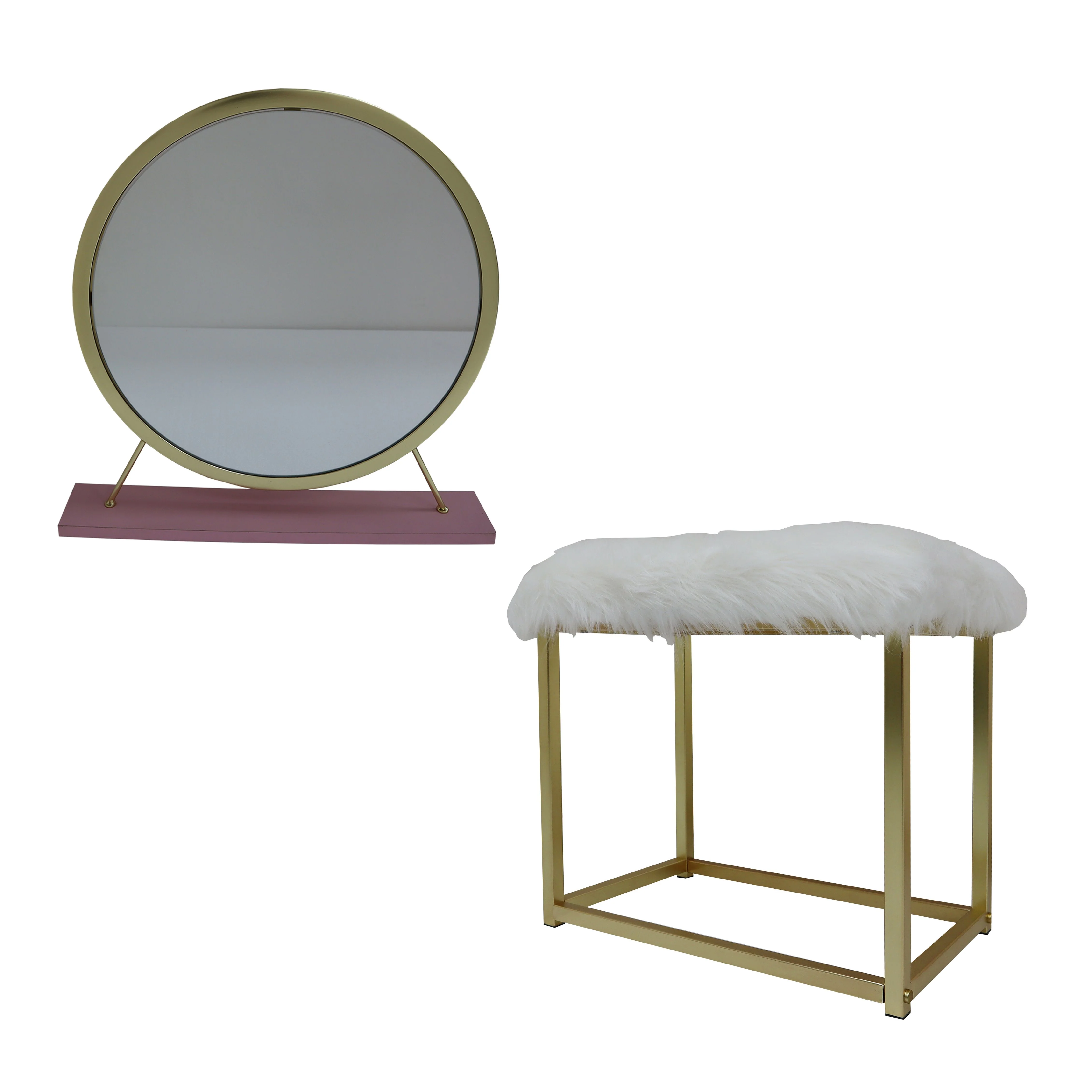 Adao Vanity Mirror & Stool - Image 8
