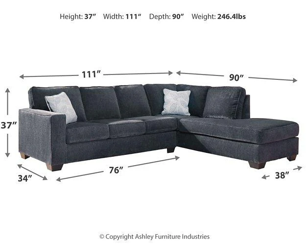 Altari 2-Piece Sleeper Sectional with Chaise - Image 10
