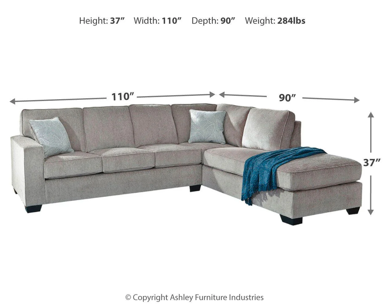 Altari Sleeper Sectional with Chaise - Image 22