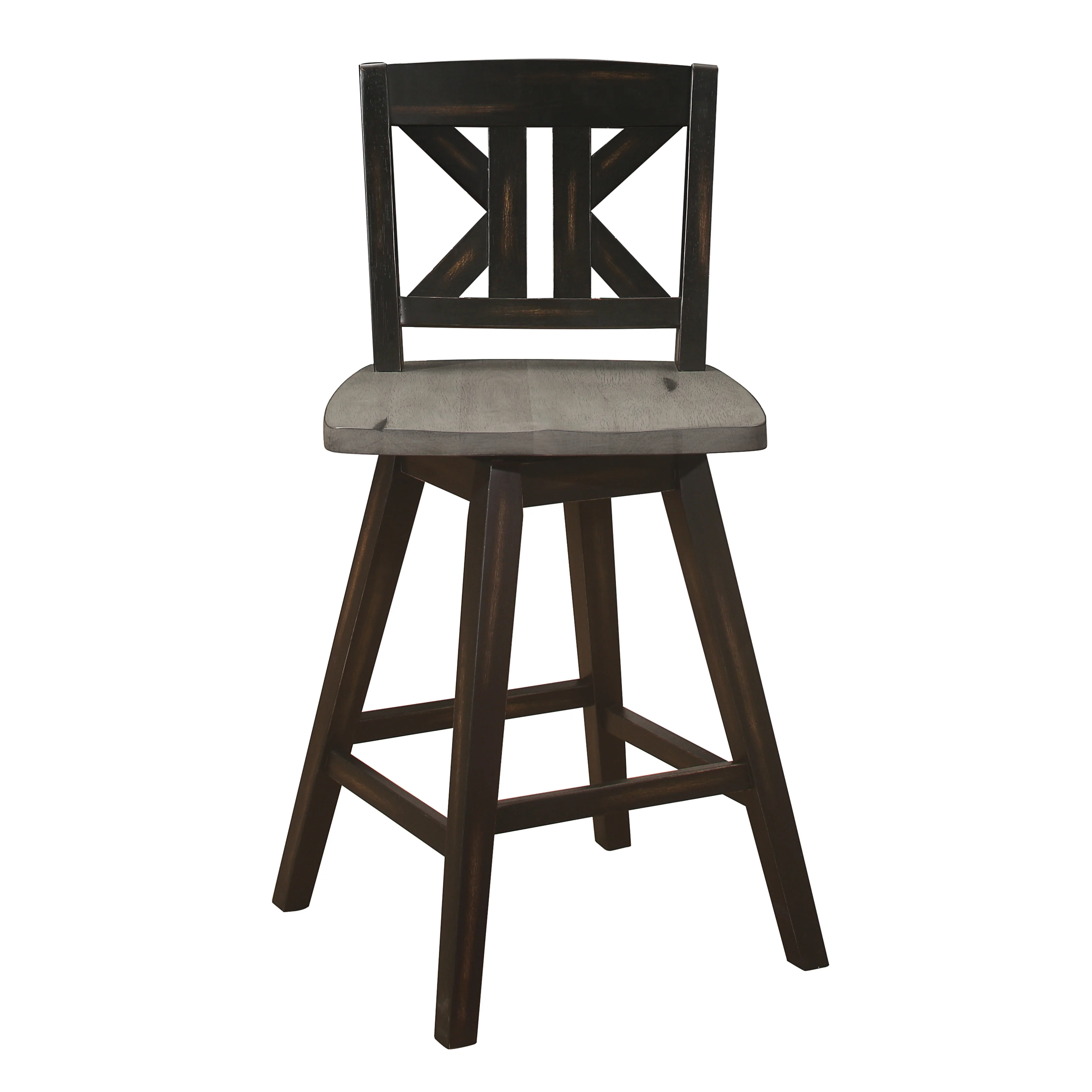 Amsonia Swivel Counter Height Chair in Black/Gray - 5602-24BKS1 - Image 4