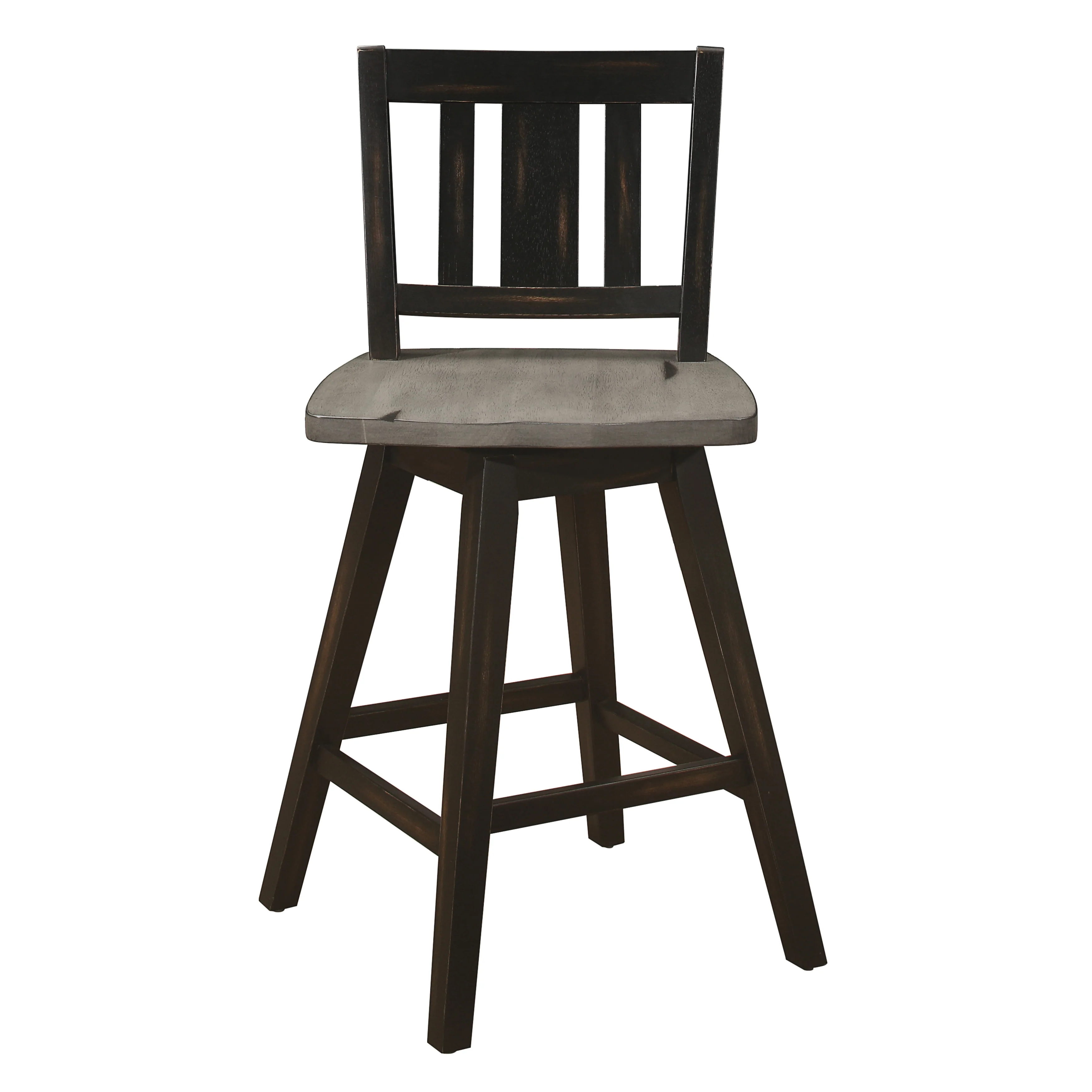 Amsonia Swivel Counter Height Chair in Black/Gray - 5602-24BKS2 - Image 4
