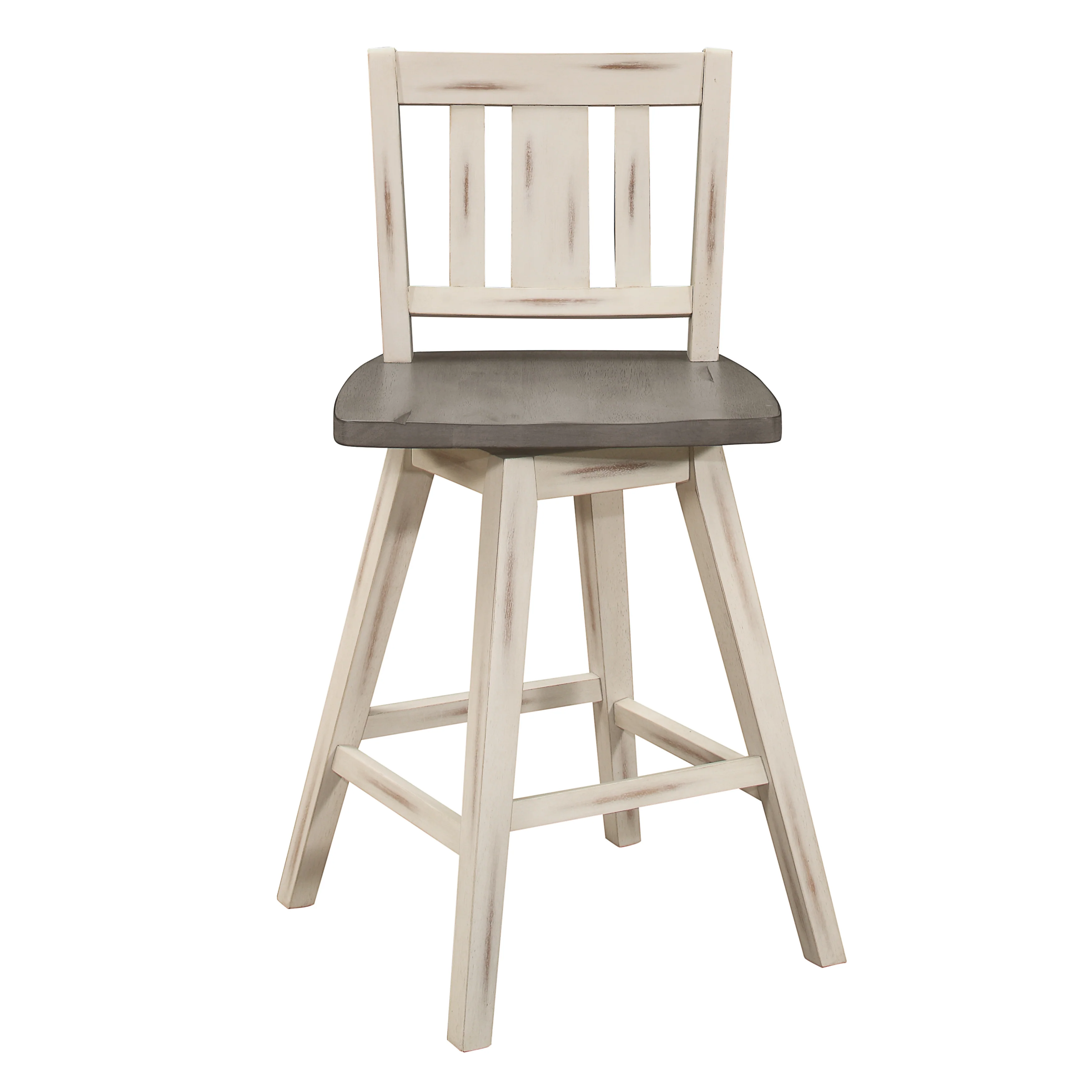 Amsonia Swivel Counter Height Chair in White/Gray - 5602-24WTS2 - Image 4