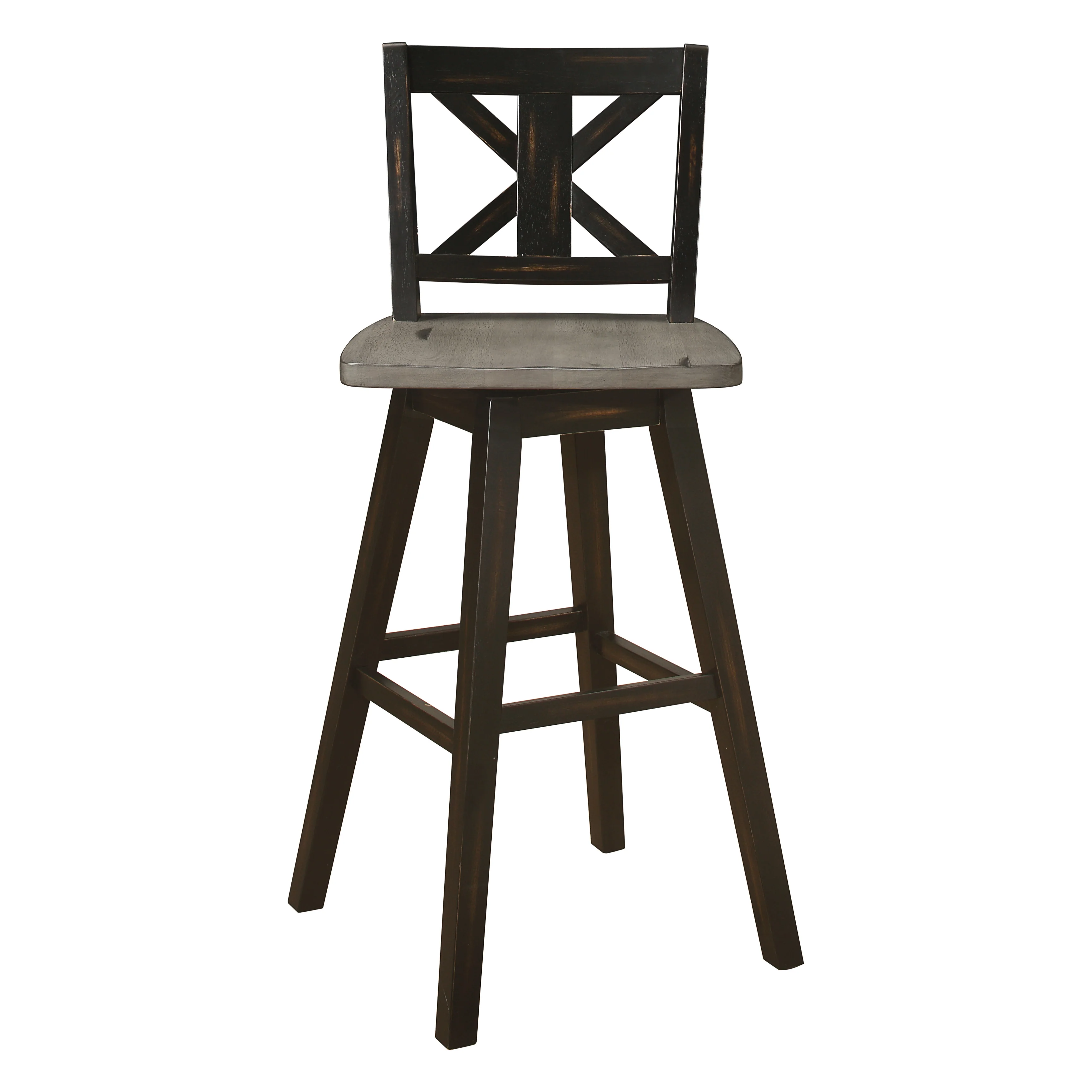 Amsonia Swivel Pub Height Chair in Black/Gray - 5602-29BK - Image 4