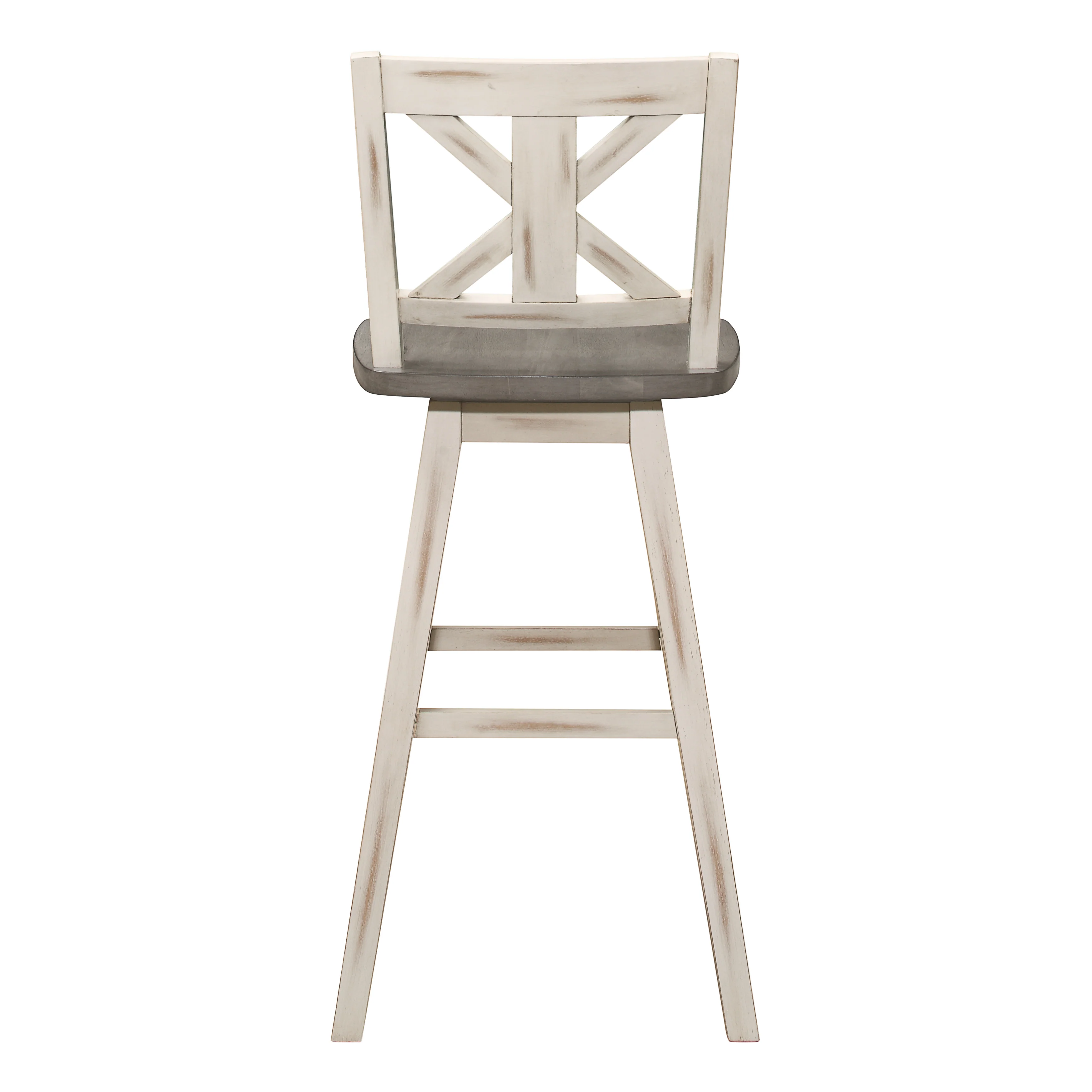 Amsonia Swivel Pub Height Chair in White/Gray - 5602-29WT - Image 3