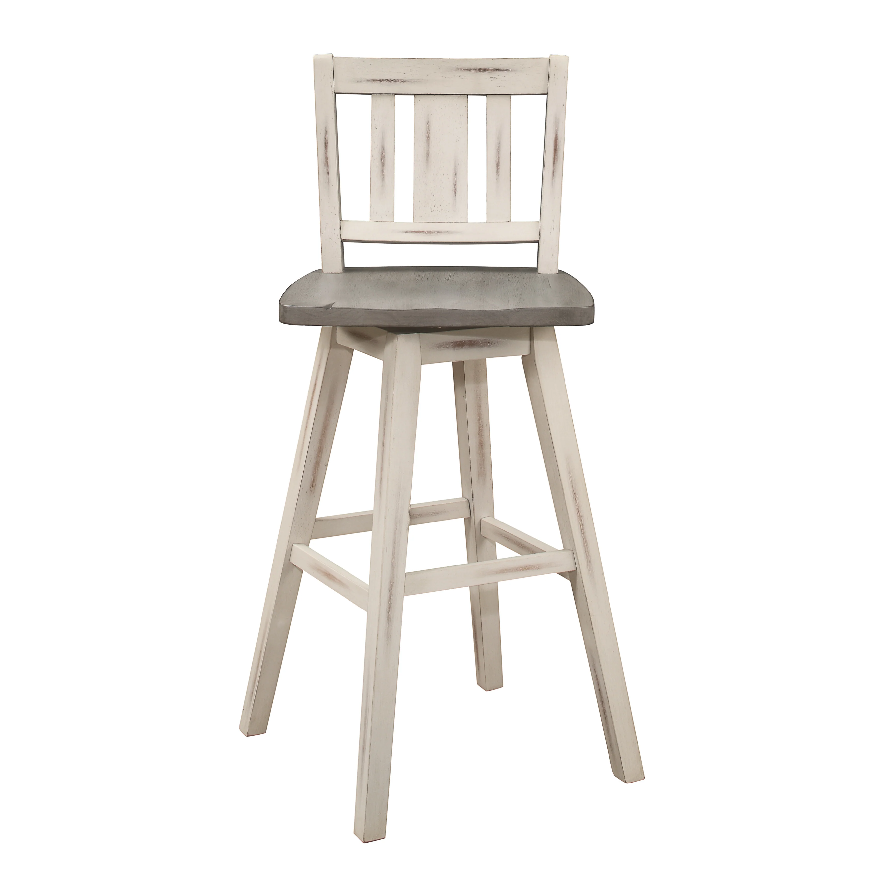 Amsonia Swivel Pub Height Chair in White/Gray - 5602-29WTS2 - Image 4