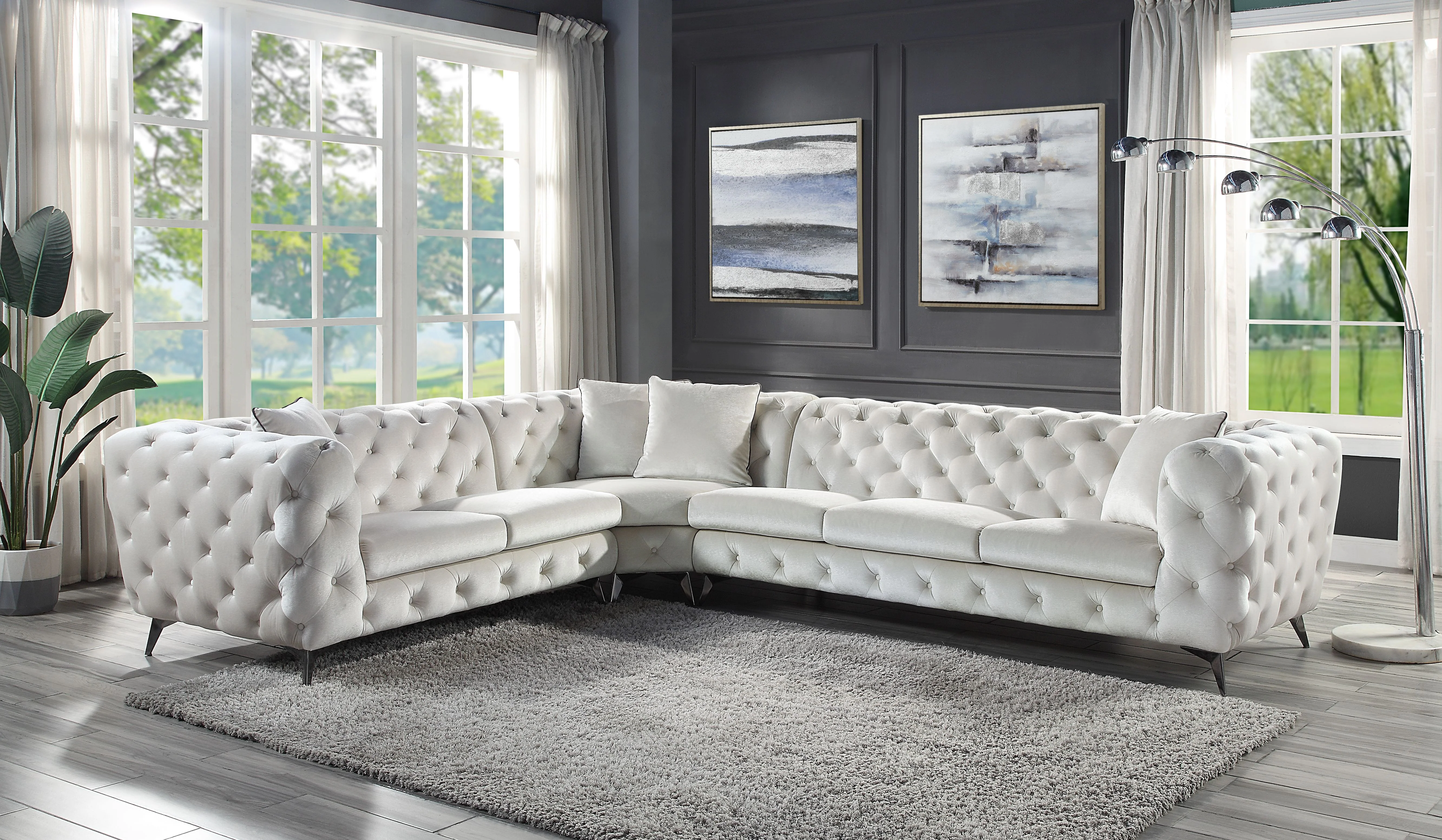 Atronia Sectional Sofa w/4 Pillows - Image 11