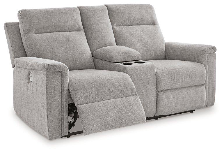 Barnsana Power Reclining Loveseat with Console - Image 15