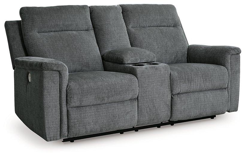 Barnsana Power Reclining Loveseat with Console - Image 5