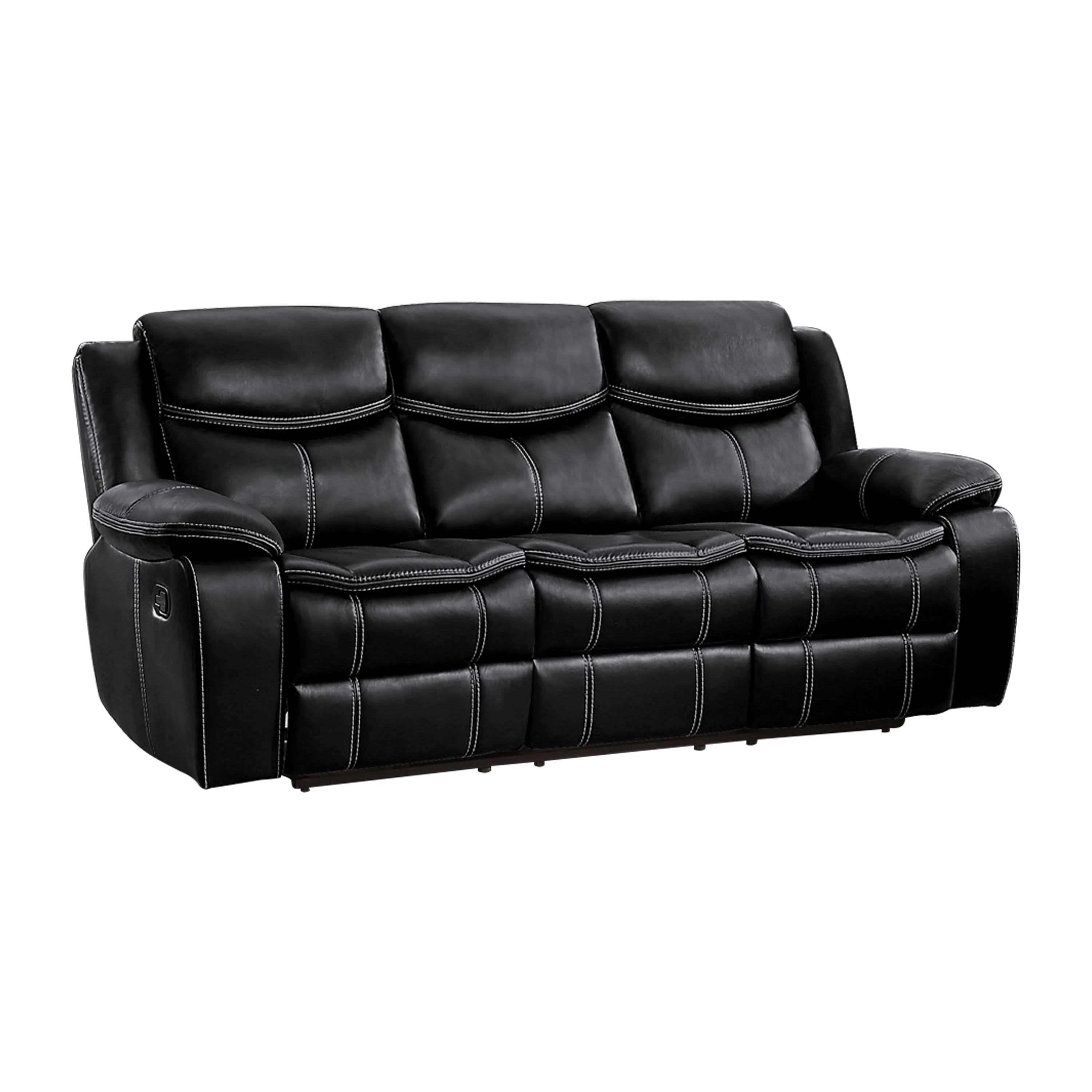 Bastrop Double Reclining Sofa in Black - 8230BLK-3 - Image 2
