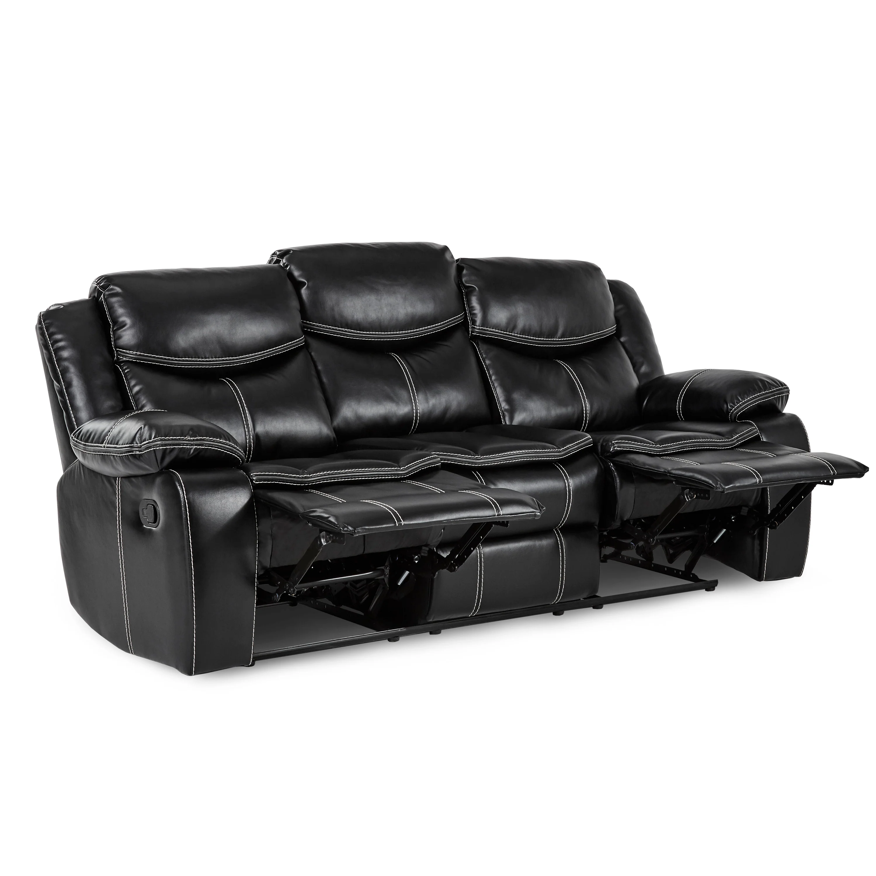 Bastrop Double Reclining Sofa in Black - 8230BLK-3 - Image 6