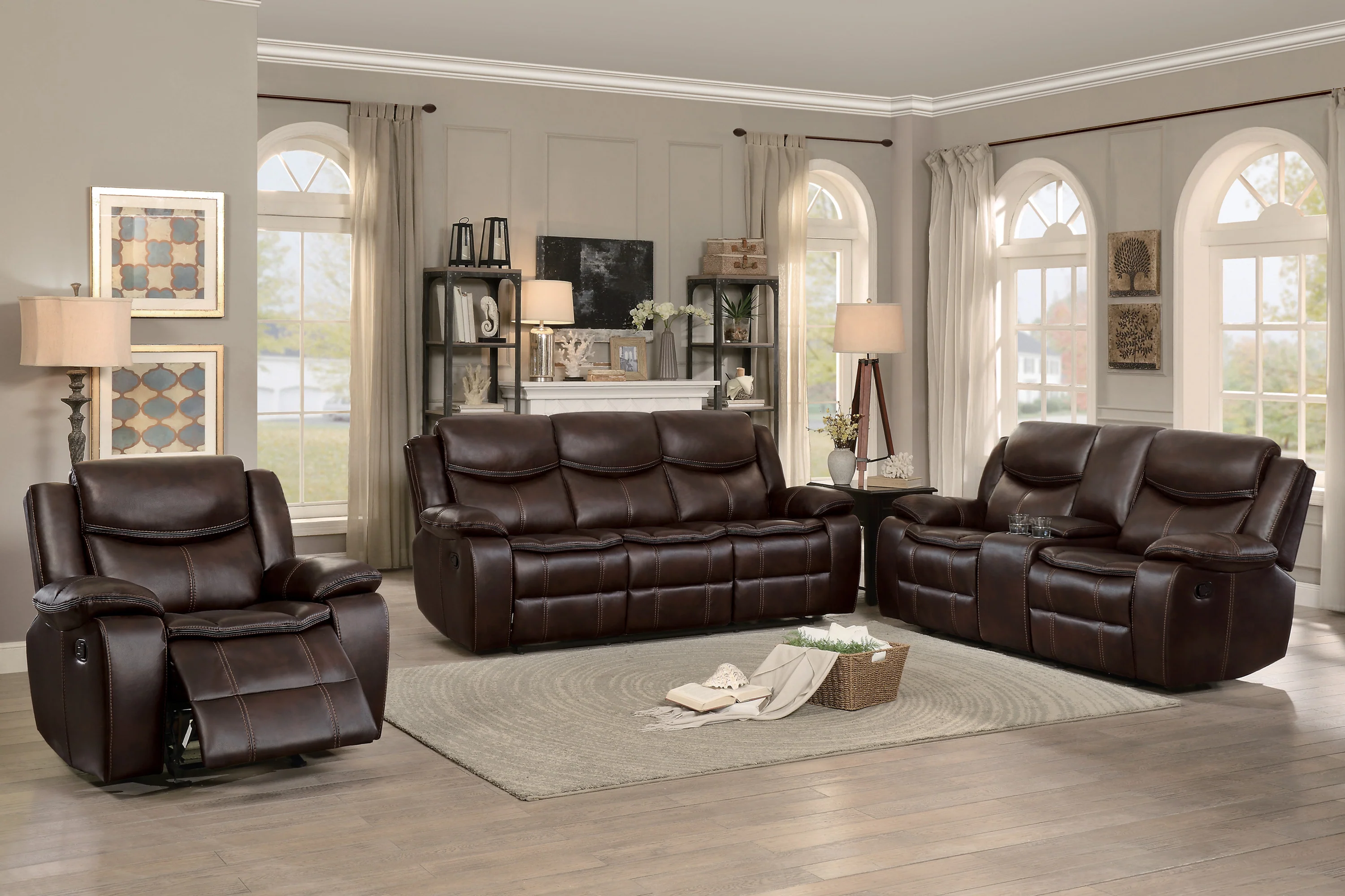 Bastrop Glider Reclining Chair in Brown - 8230BRW-1 - Image 6
