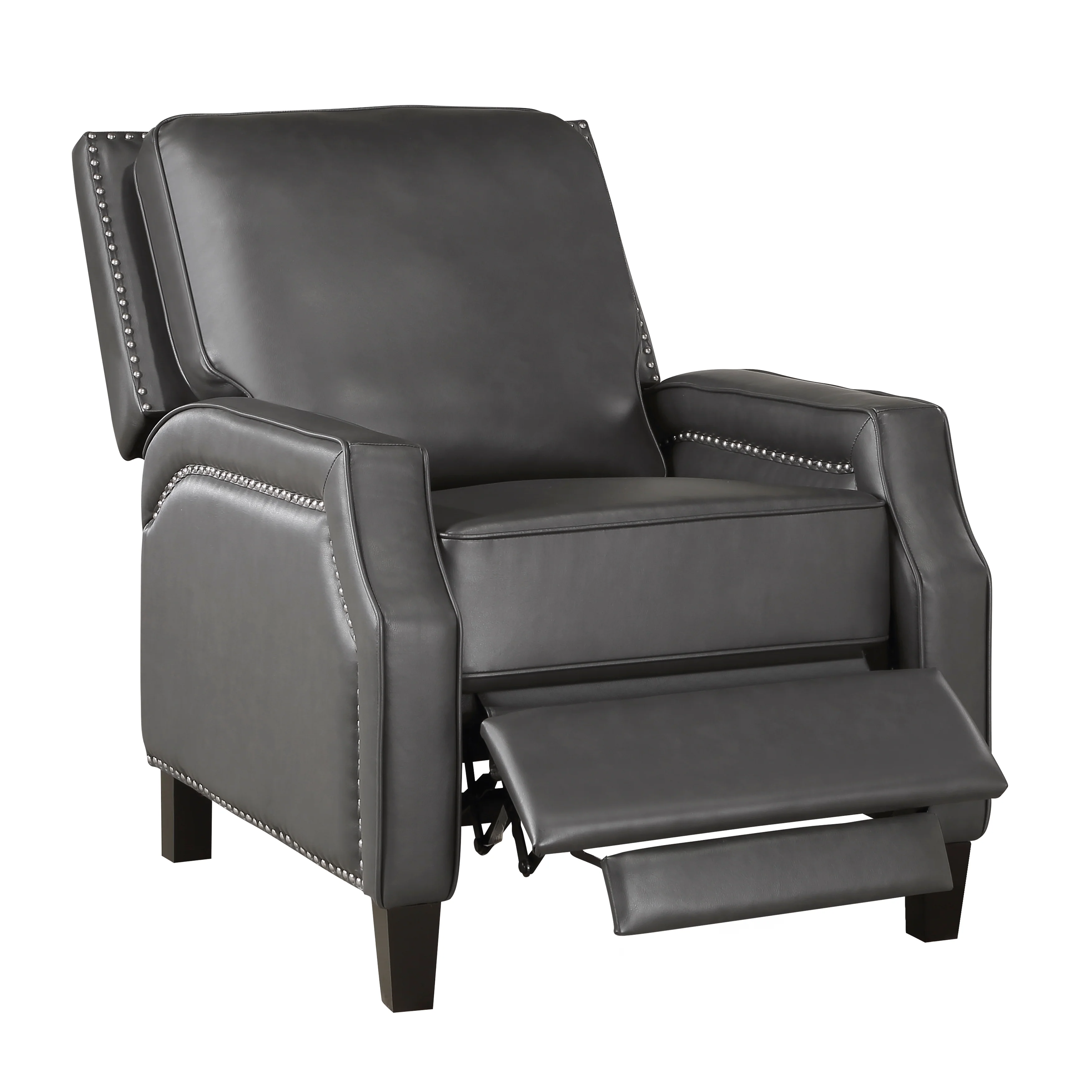 Berenson Push Back Reclining Chair in Gray - 8504GRY-1 - Image 5