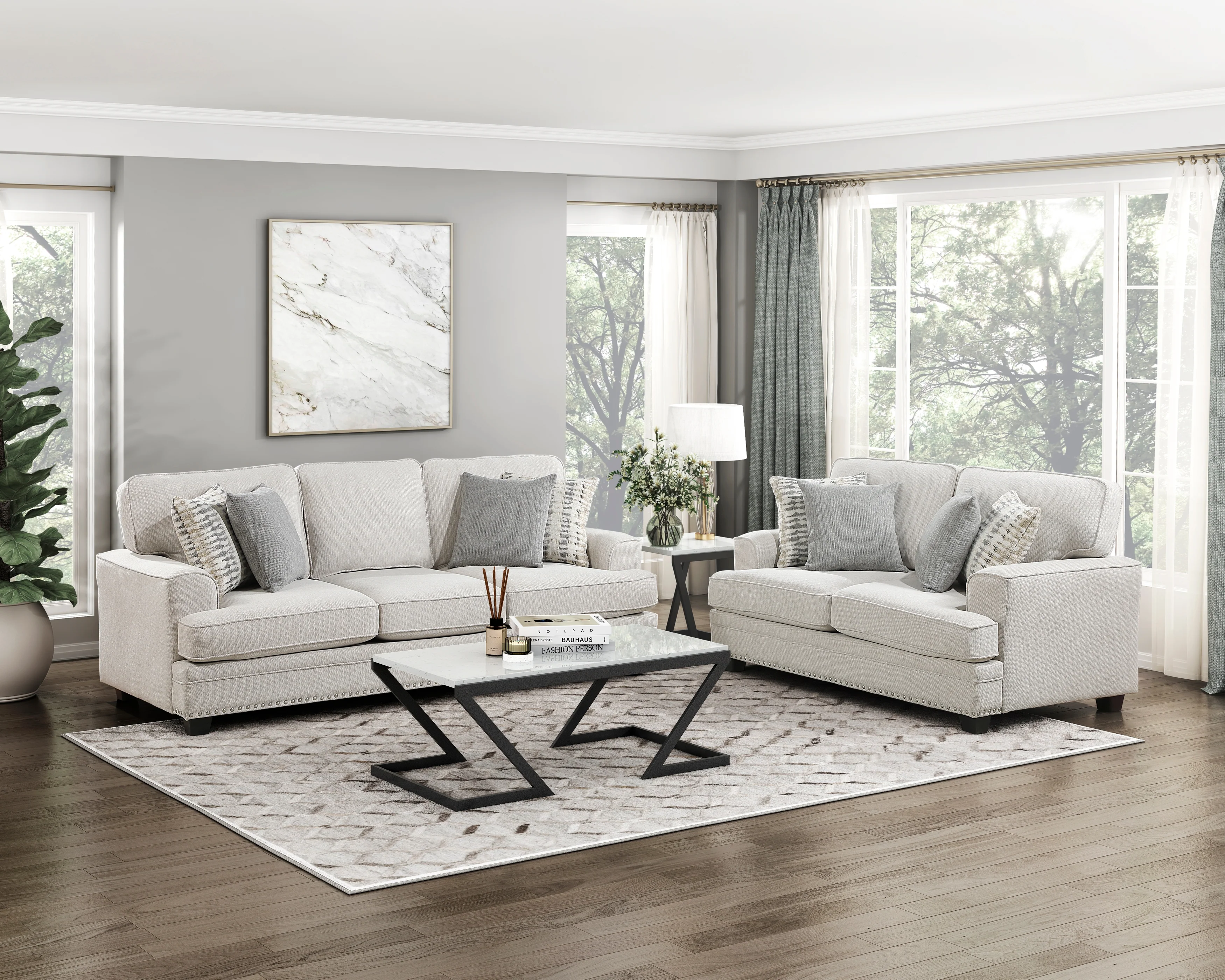 Bradford Sofa in Beige - 9648SN-3 - Image 6