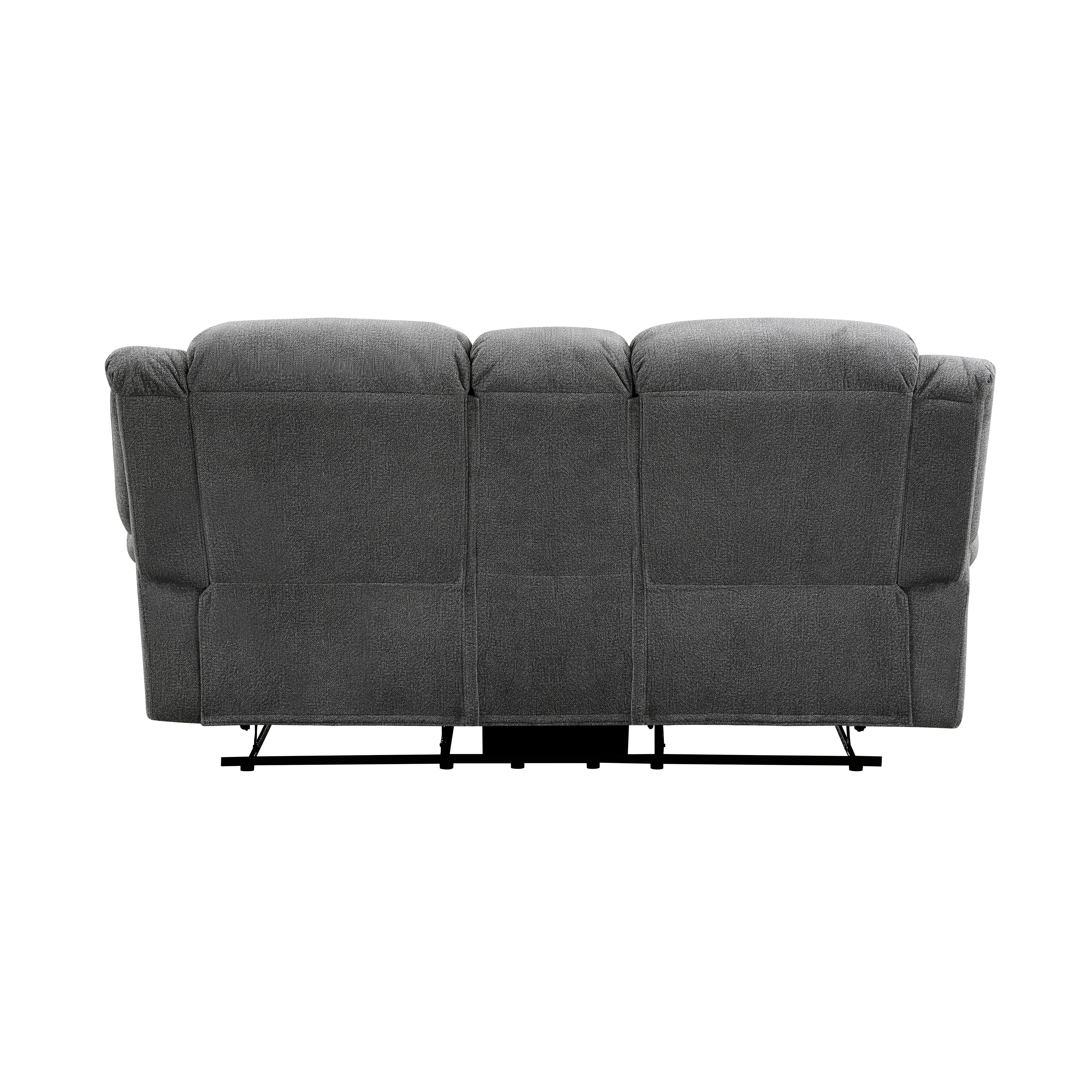 Brennen Double Reclining Loveseat with Center Console in Gray - 9204CC-2 - Image 3