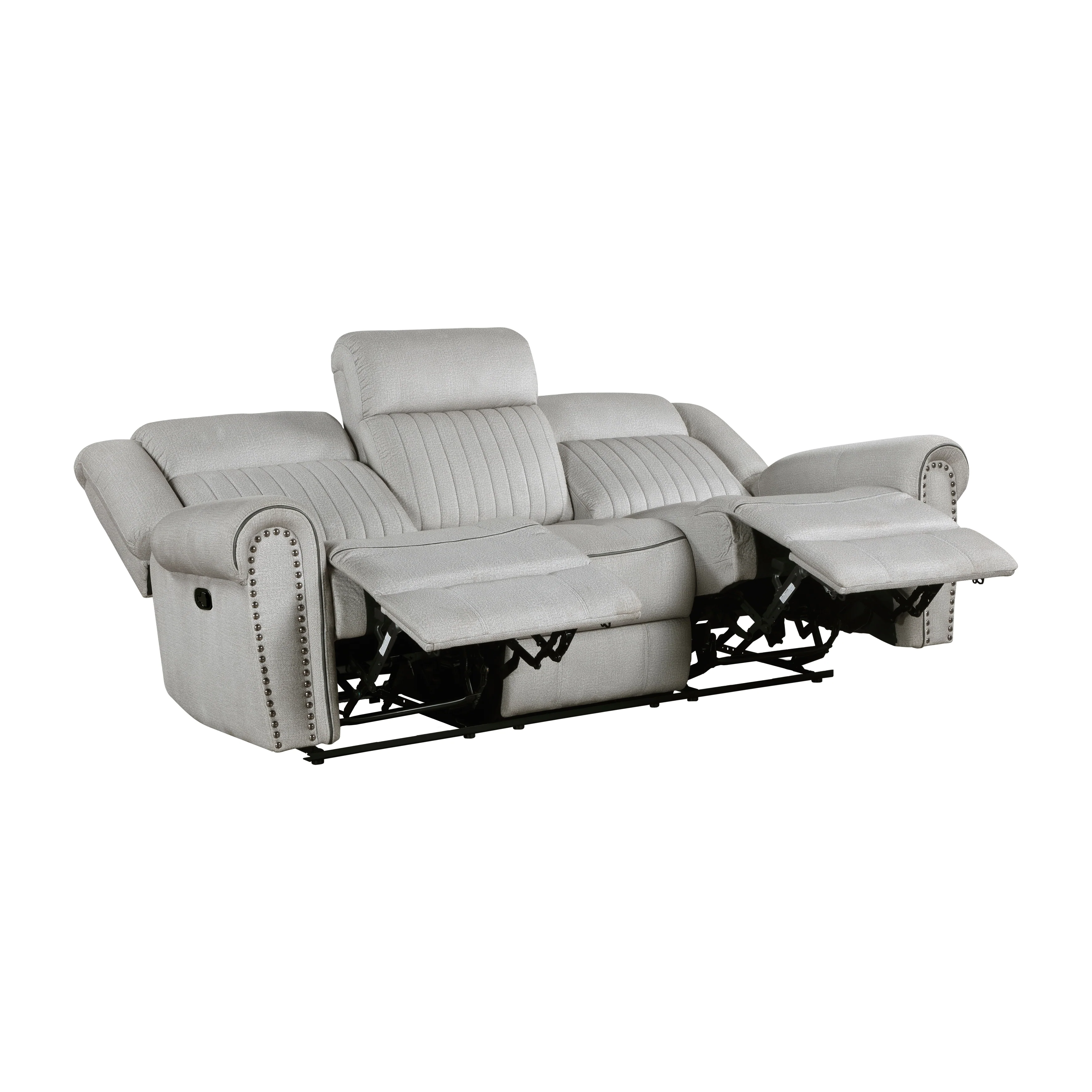 Brennen Double Reclining Sofa in Gray - 9204MT-3 - Image 4