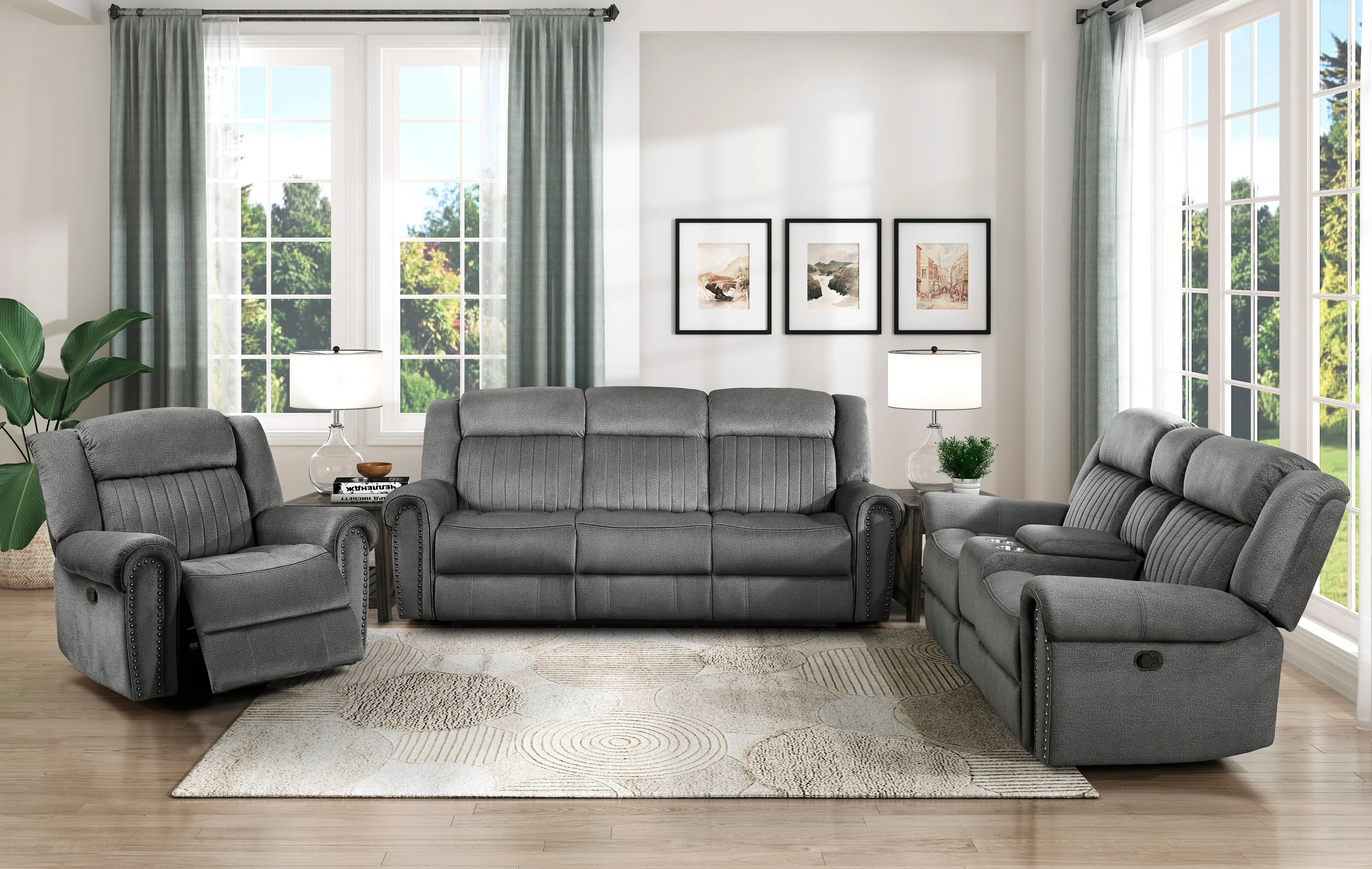 Brennen Reclining Chair in Gray - 9204CC-1 - Image 6