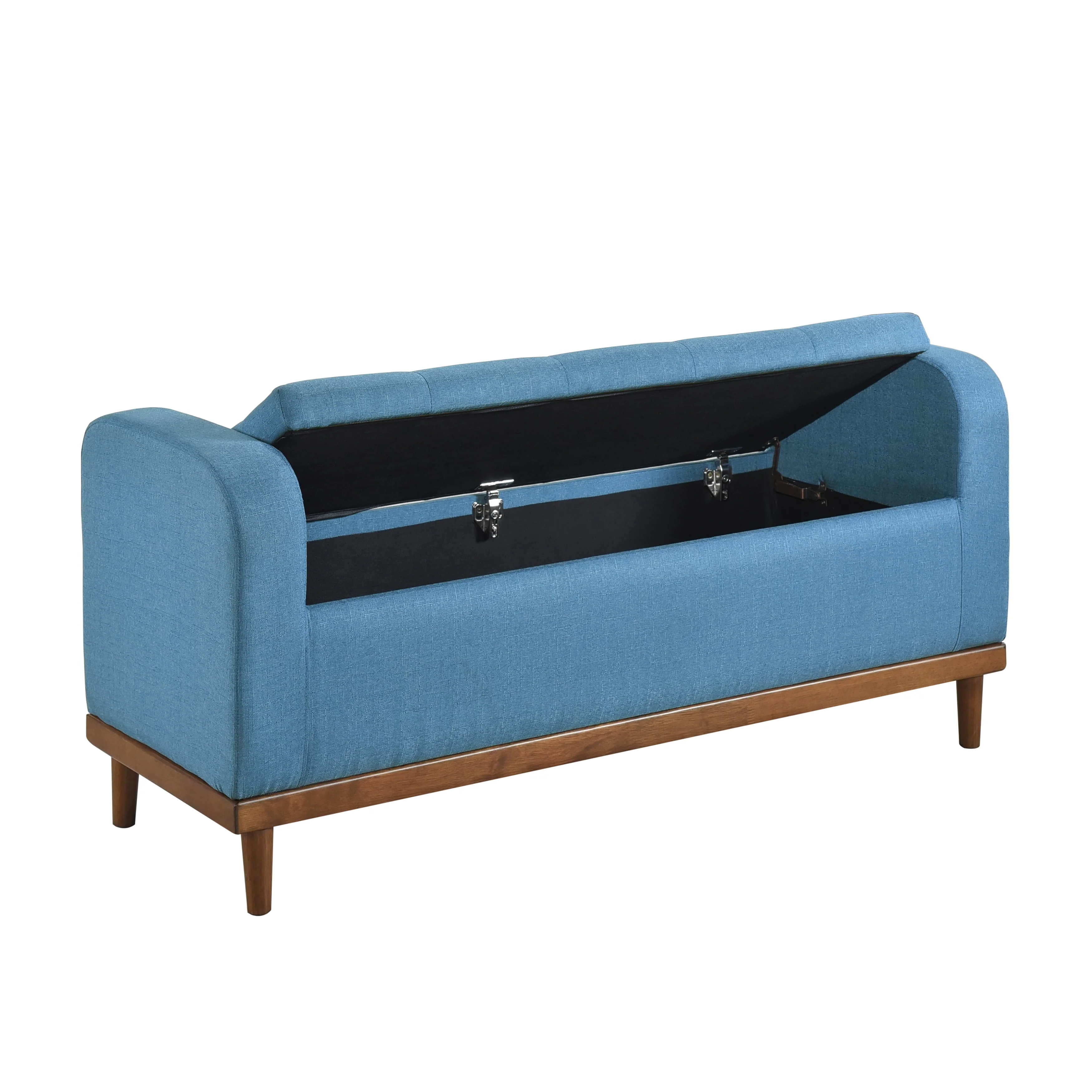 Brigitte Lift Top Storage Bench in Blue - 4590BU - Image 3