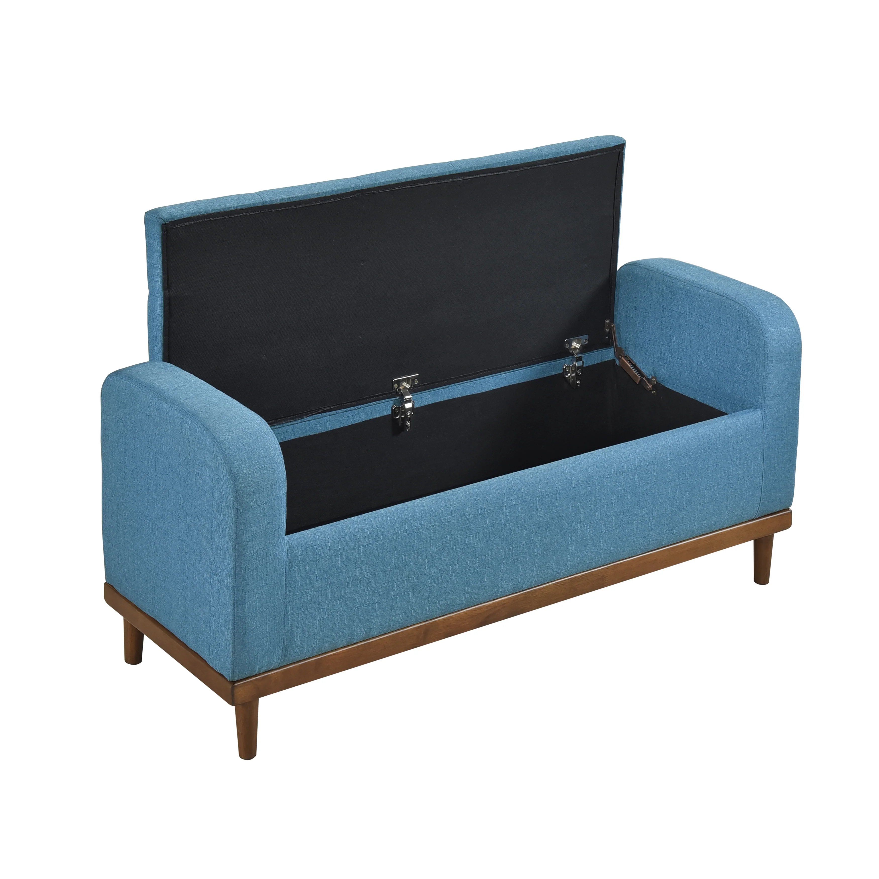 Brigitte Lift Top Storage Bench in Blue - 4590BU - Image 4
