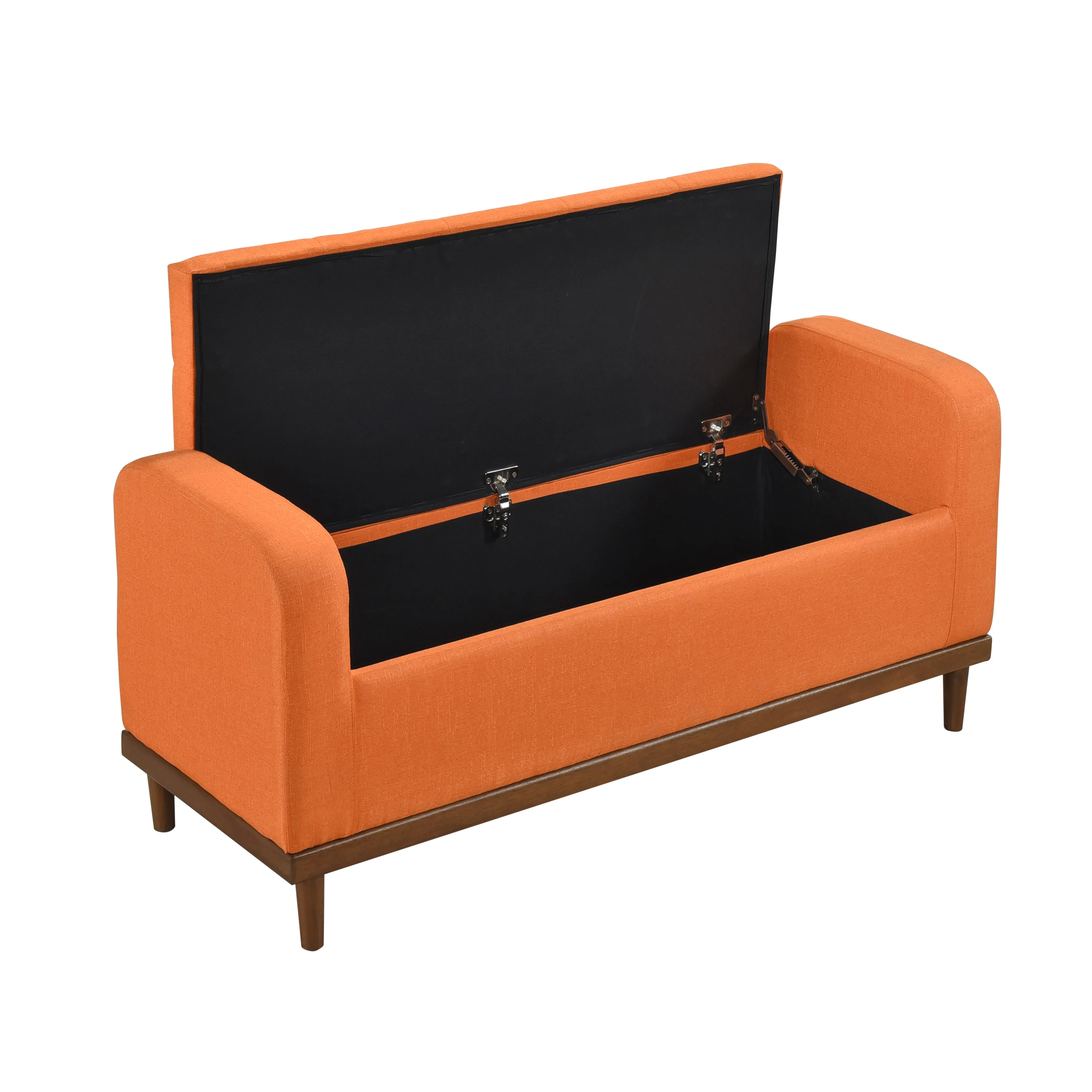 Brigitte Lift Top Storage Bench in Orange - 4590RN - Image 4