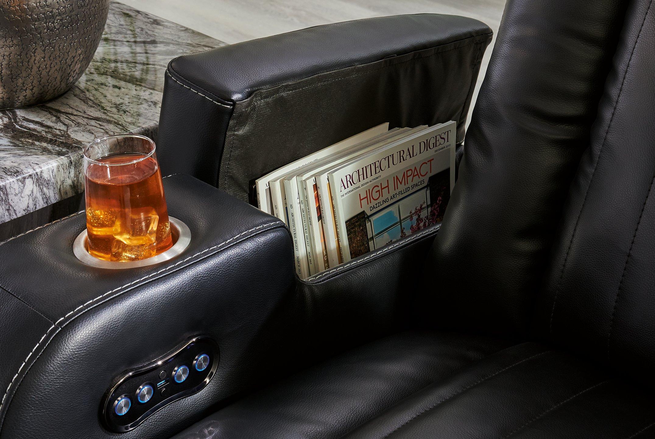 Caveman Den Power Reclining Loveseat with Console - Image 12