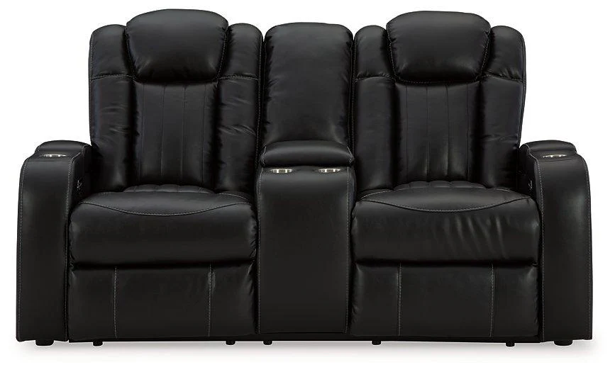 Caveman Den Power Reclining Loveseat with Console - Image 6
