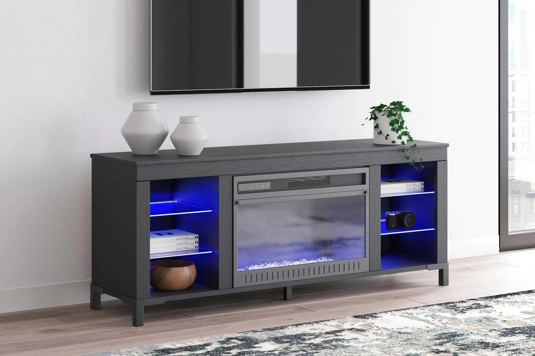 Cayberry 3-Piece Entertainment Center with Electric Fireplace - Image 13