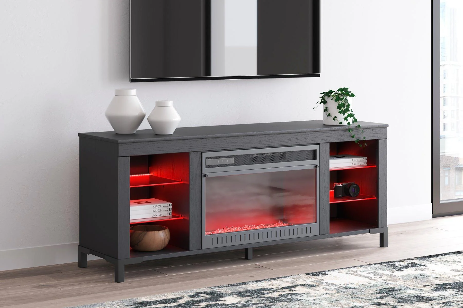Cayberry 3-Piece Entertainment Center with Electric Fireplace - Image 14