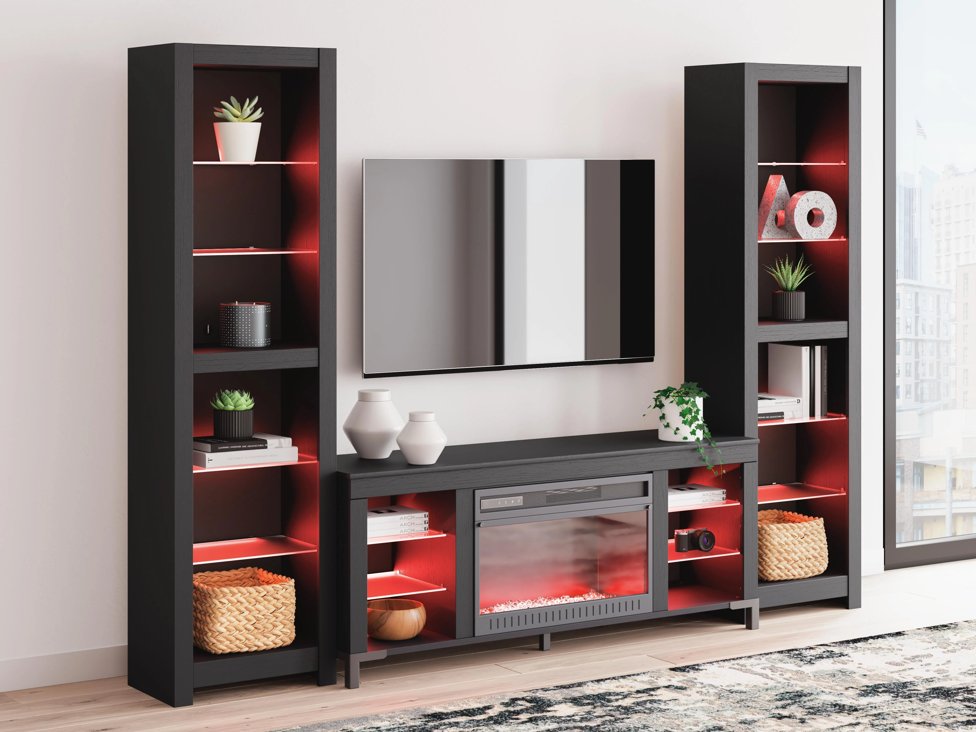 Cayberry Entertainment Center with Electric Fireplace - Image 9