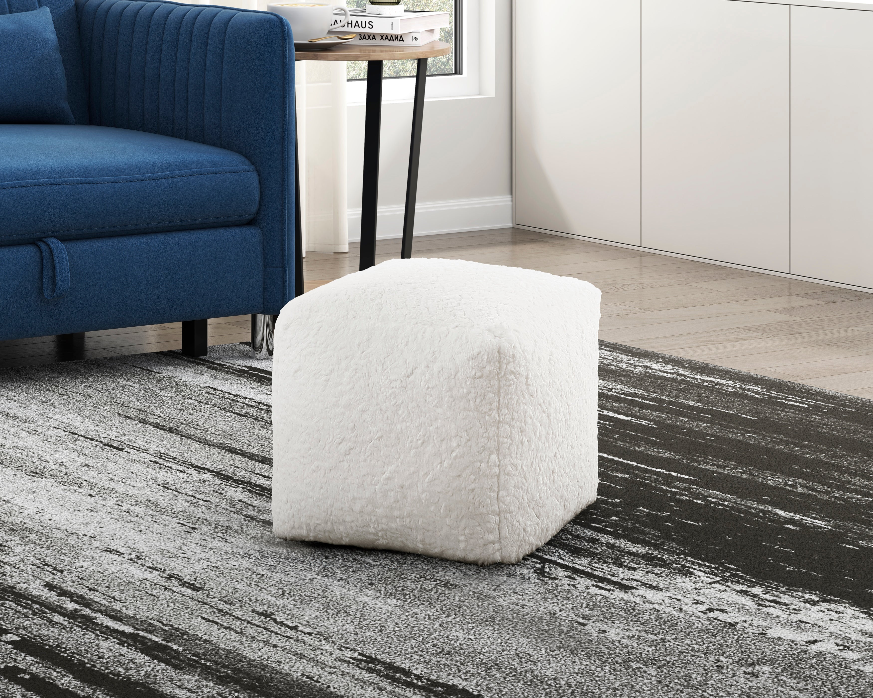 Celina Pouf in White - P31011 - Image 3
