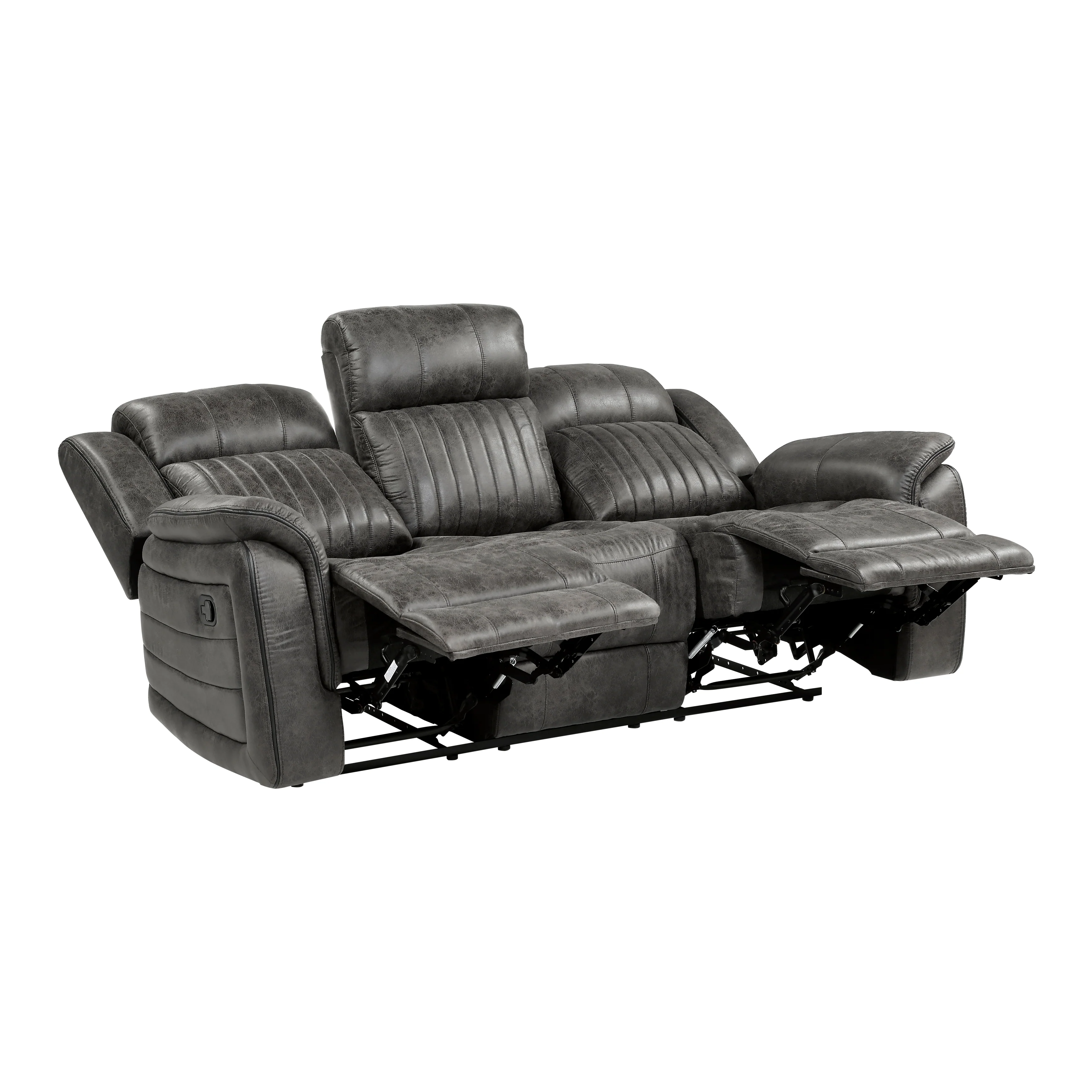 Centeroak Double Reclining Sofa in Brown/Gray - 9479BRG-3 - Image 4