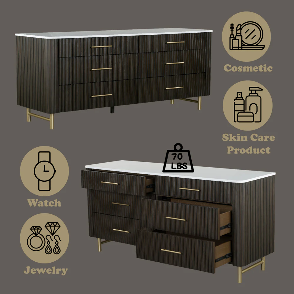 Clayten Dresser w/Marble Top - Image 7
