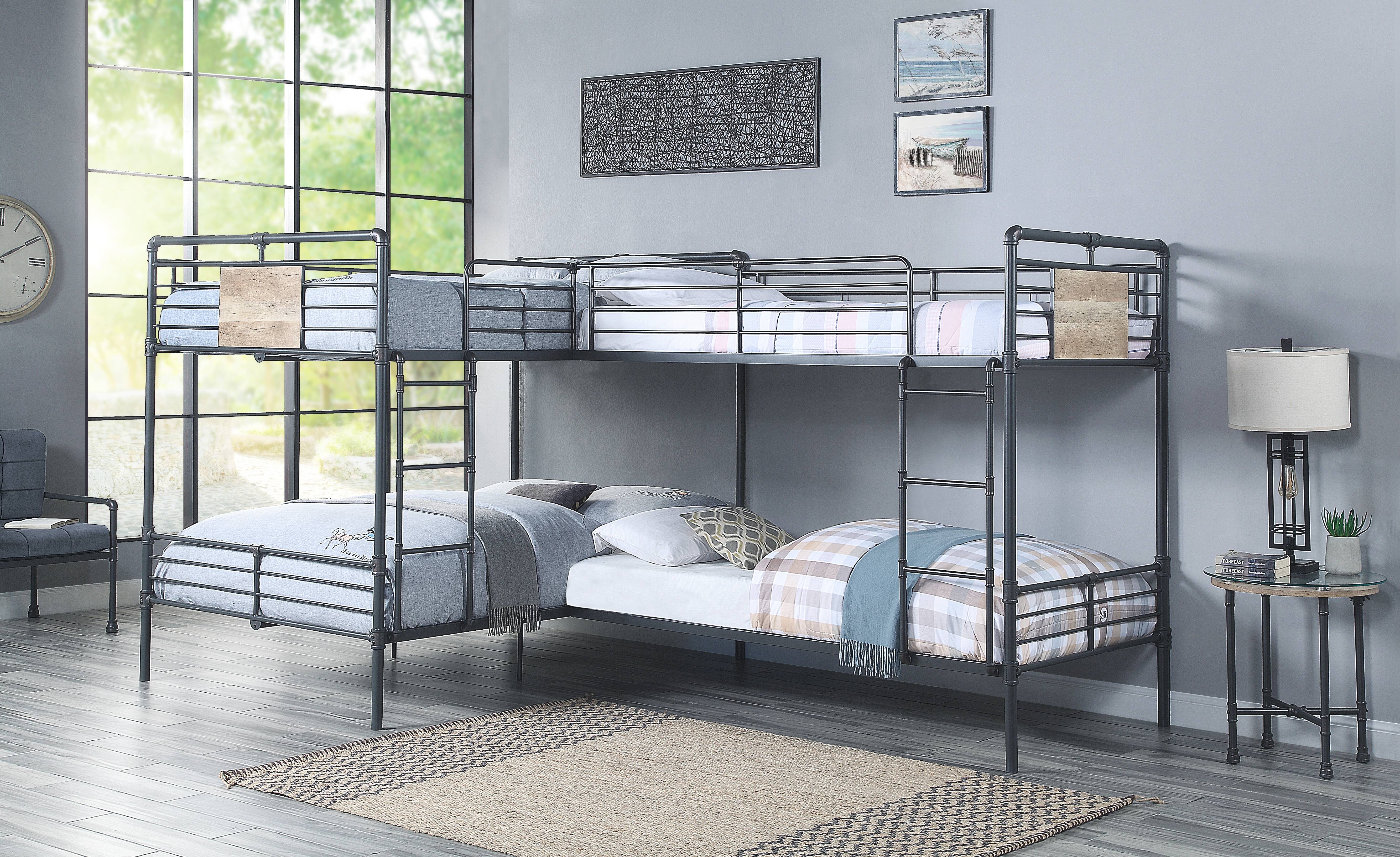 Cordelia L Shape Bunk Bed (T/T/F/F) - Image 3