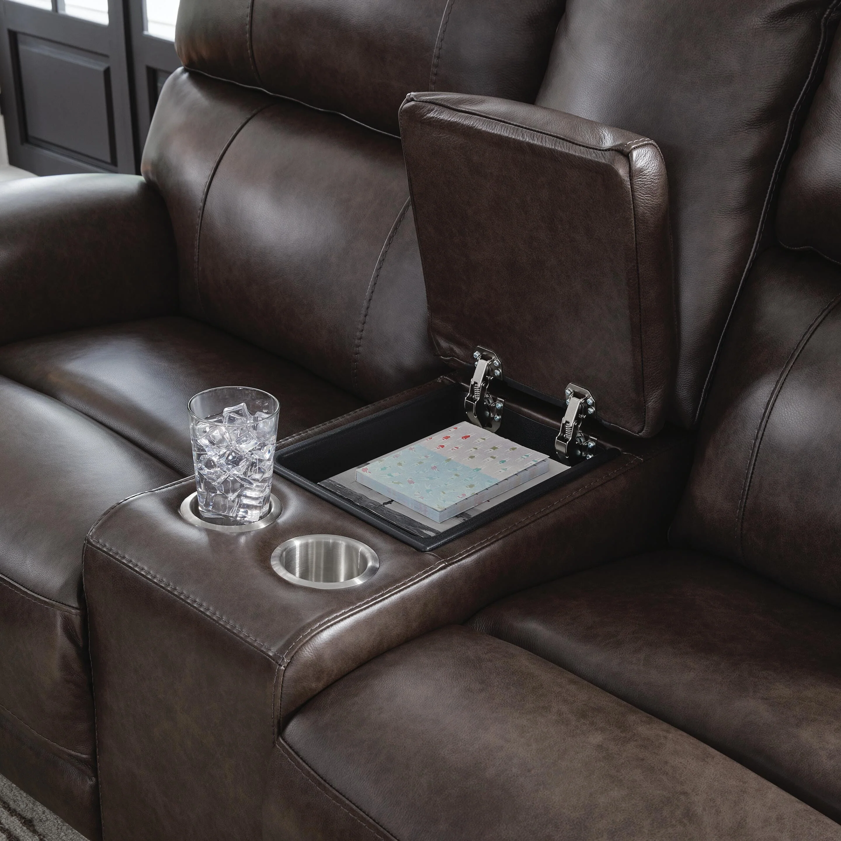 Crossplex Power Reclining Loveseat with Console - Image 5