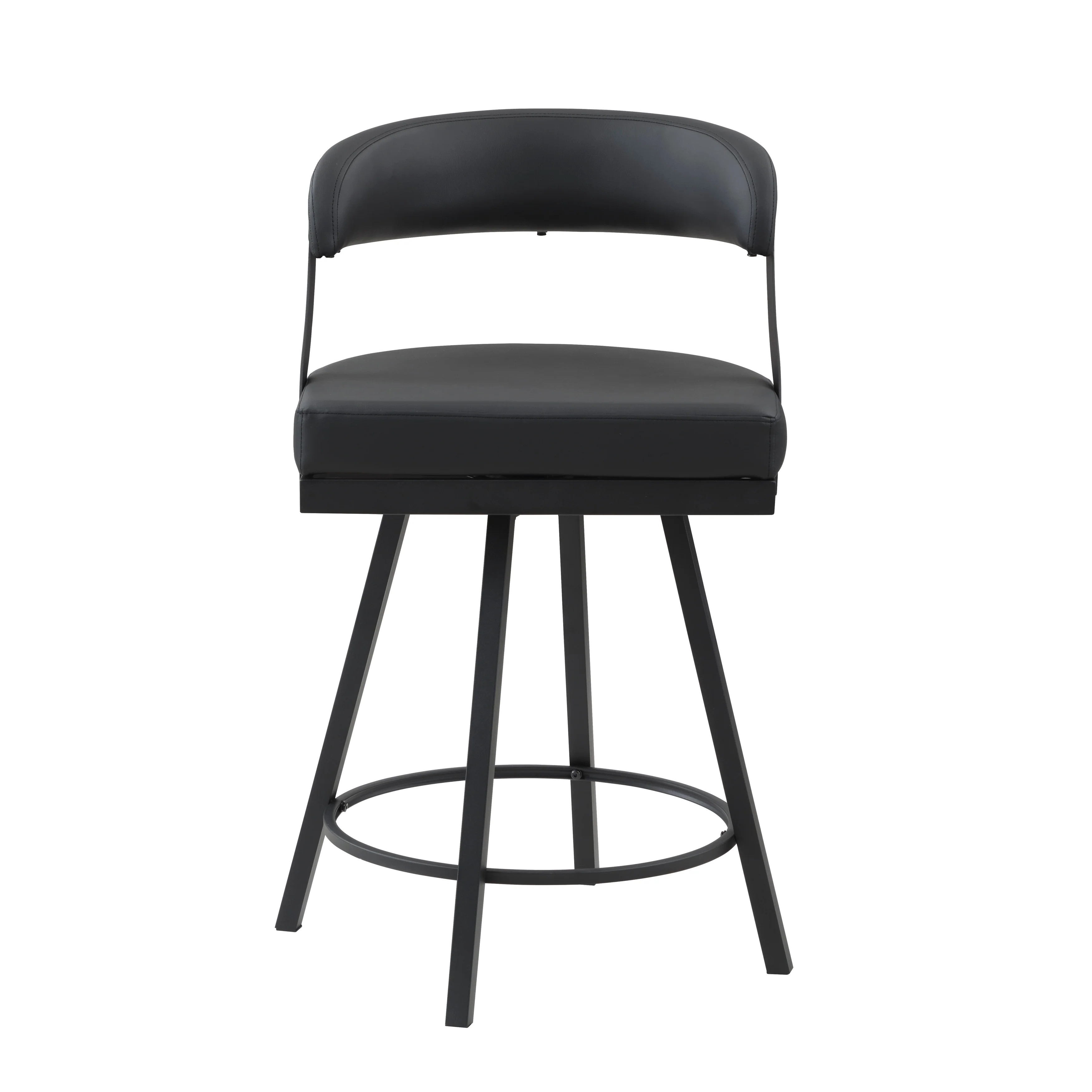 Crowley Swivel Counter Height Chair in Black - 5565-24BK - Image 4