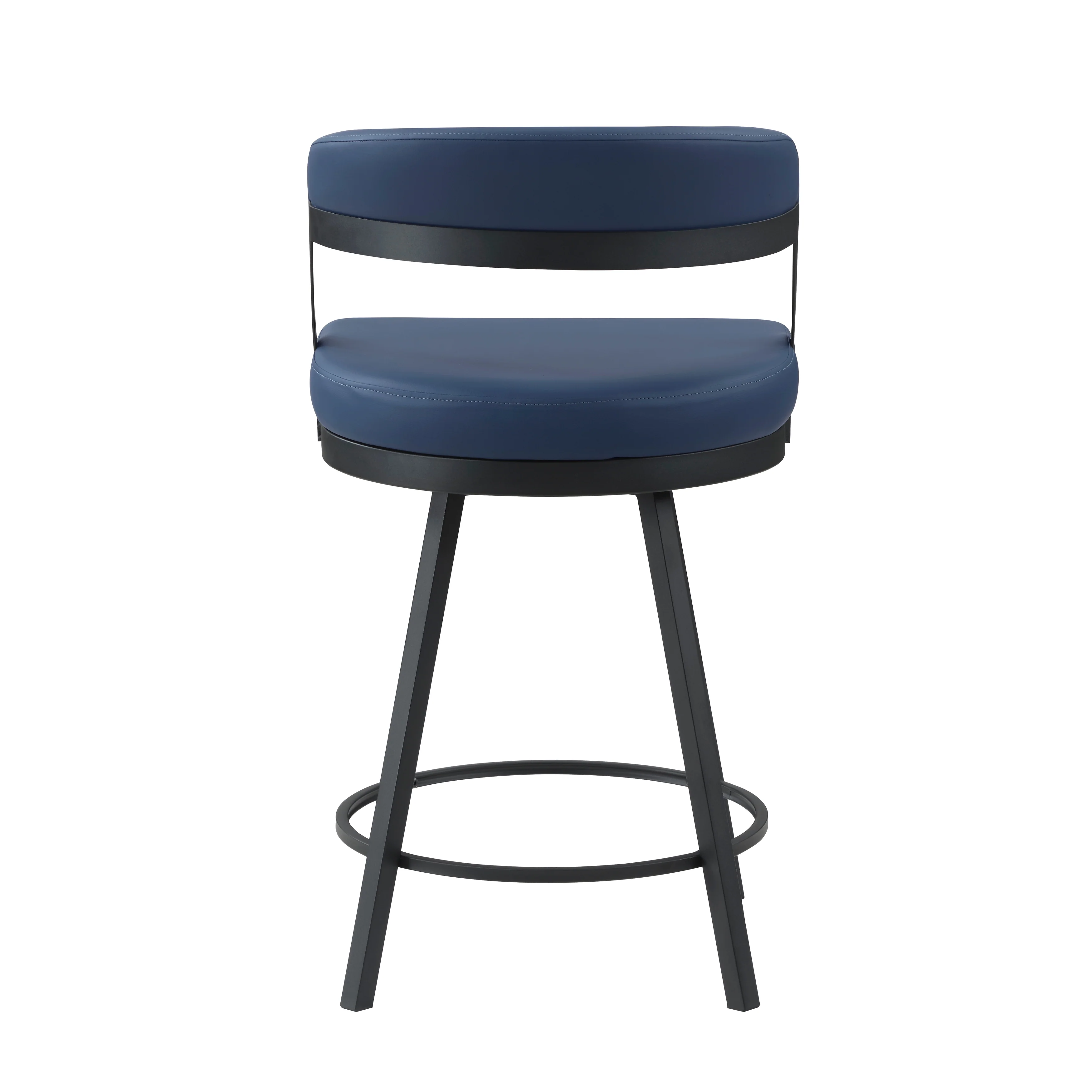 Crowley Swivel Counter Height Chair in Black/Blue - 5565-24BU - Image 3