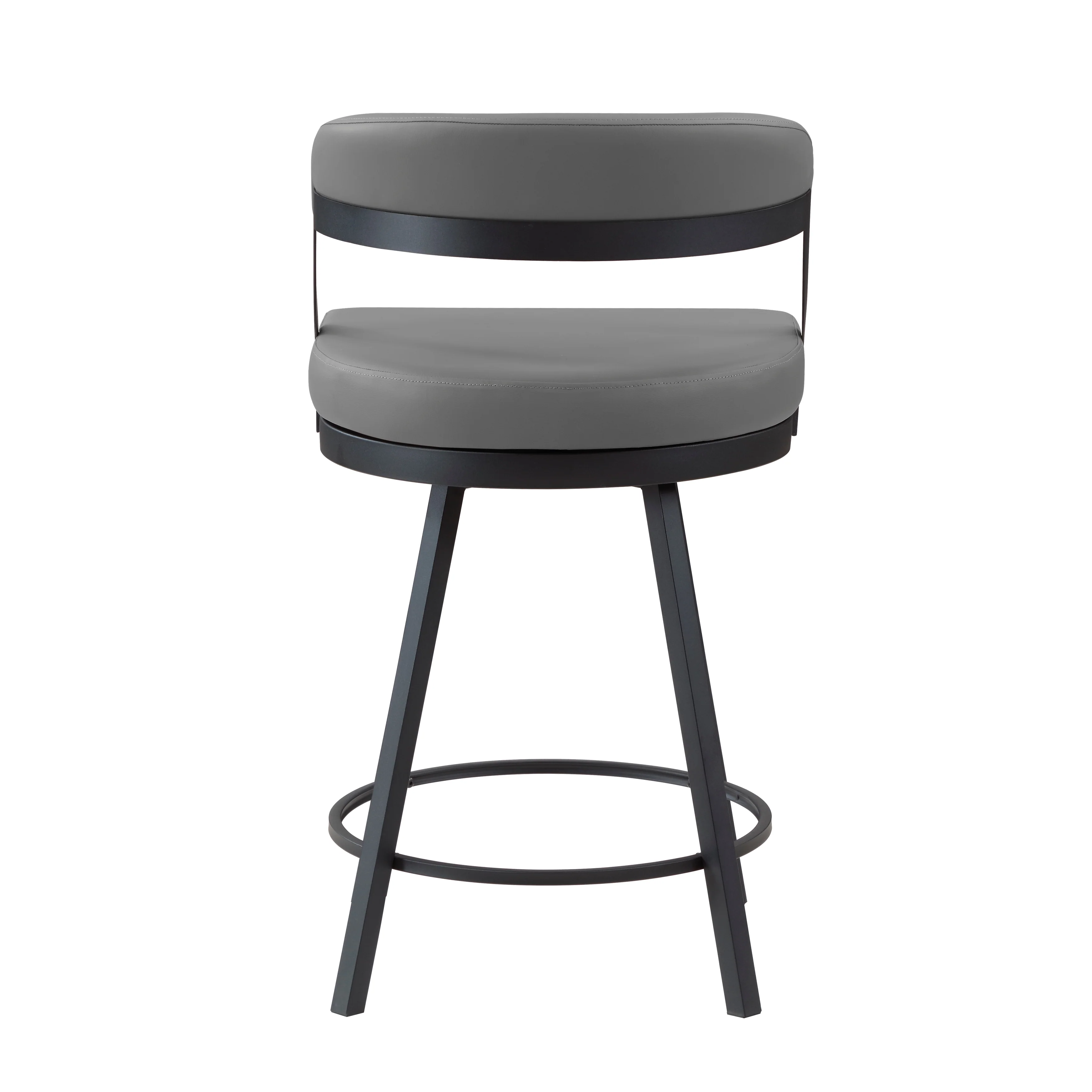 Crowley Swivel Counter Height Chair in Black/Gray - 5565-24GY - Image 3