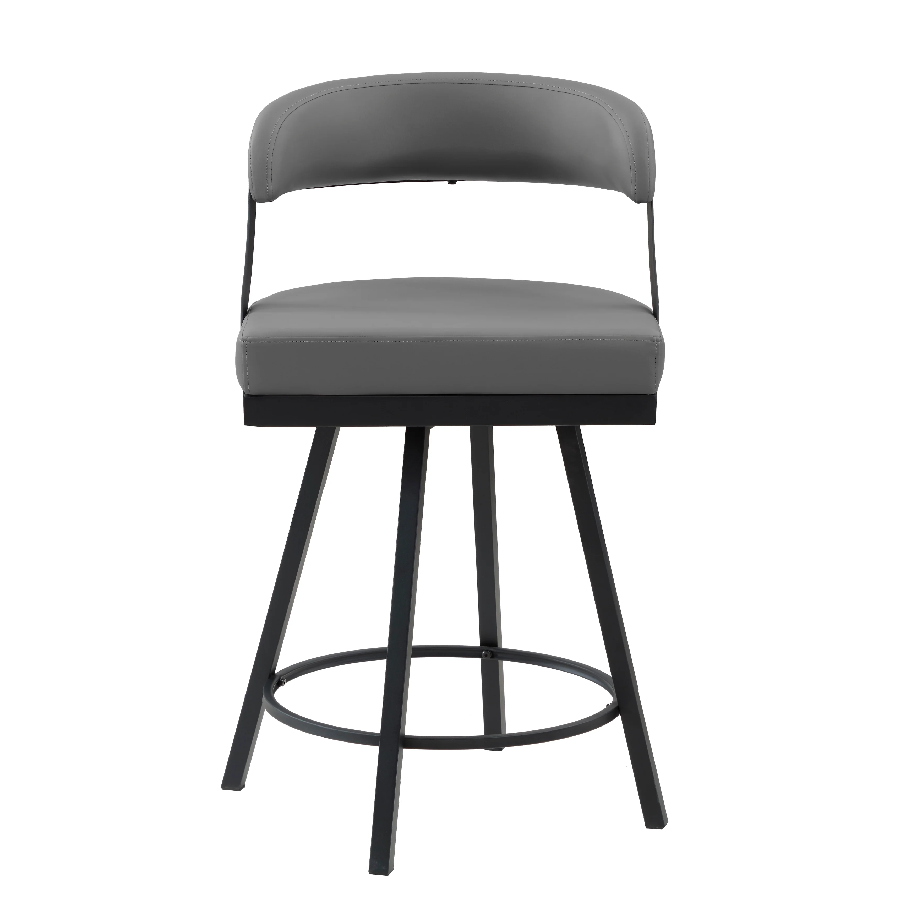 Crowley Swivel Counter Height Chair in Black/Gray - 5565-24GY - Image 4