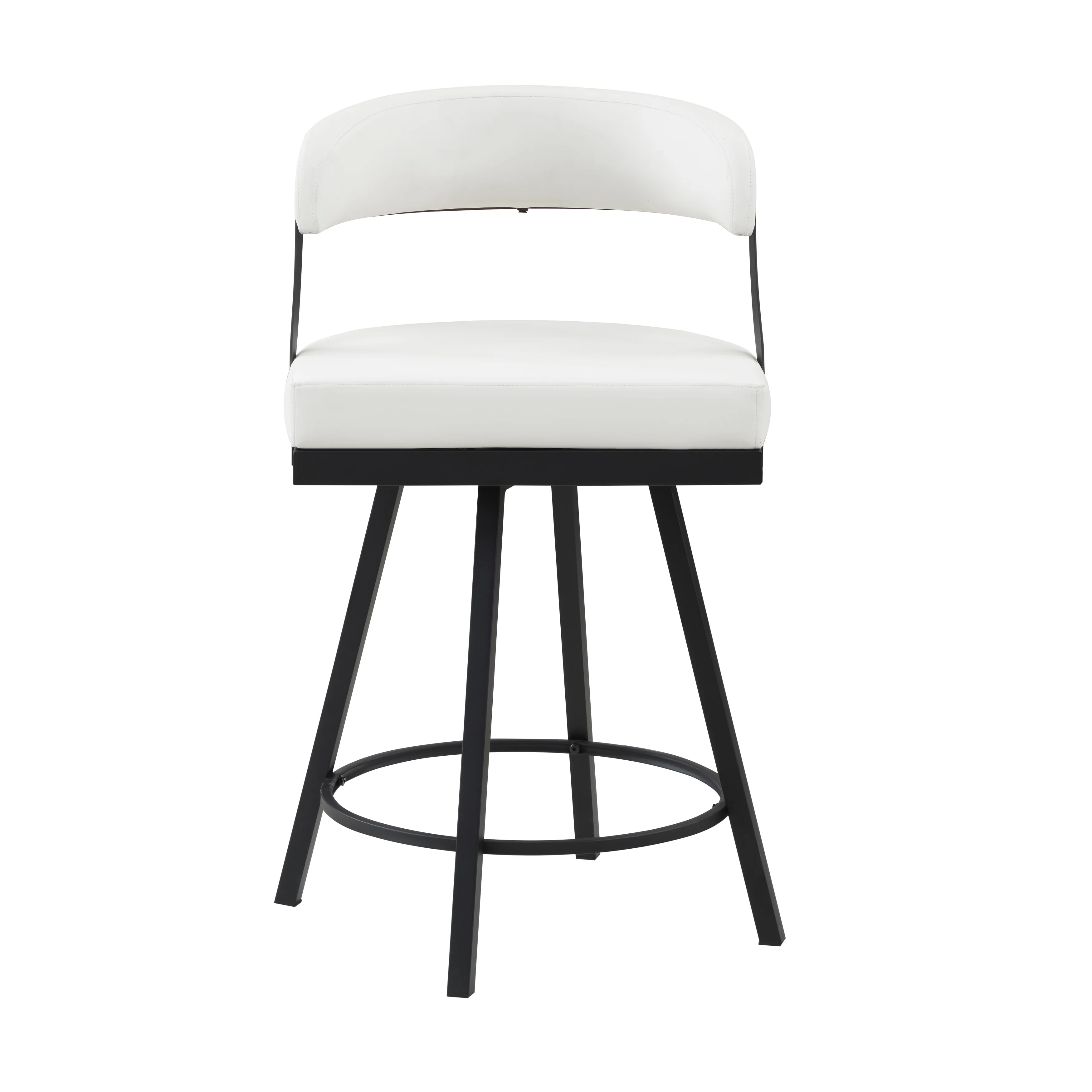 Crowley Swivel Counter Height Chair in Black/White - 5565-24WT - Image 4