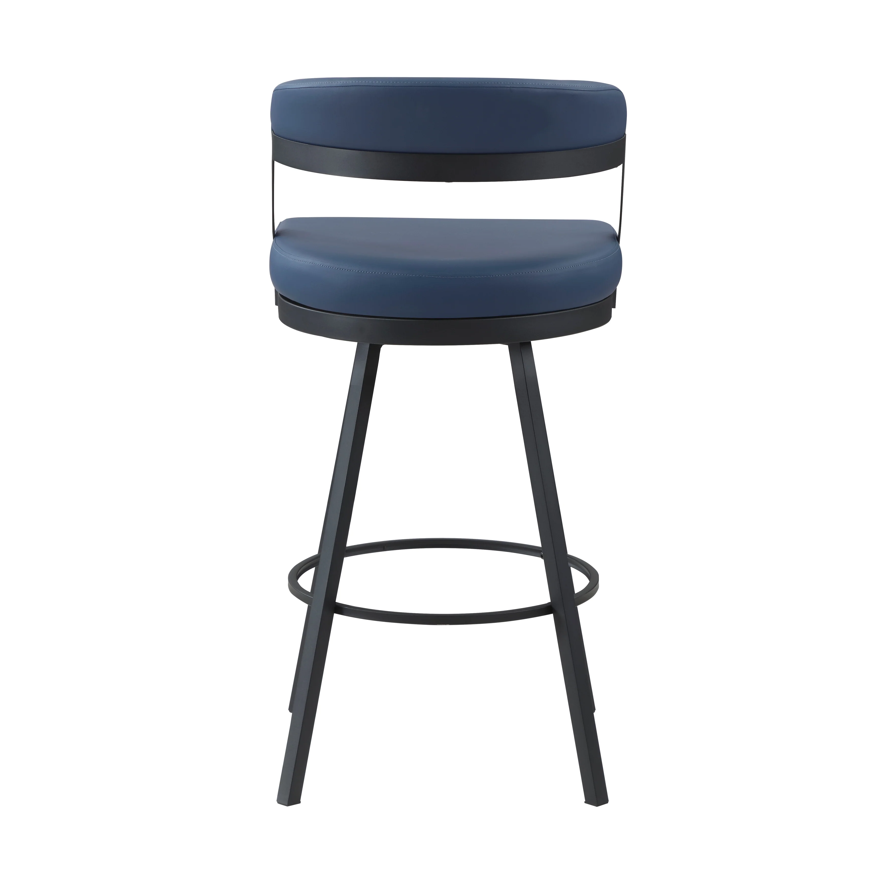 Crowley Swivel Pub Height Chair in Black/Blue - 5565-29BU - Image 3