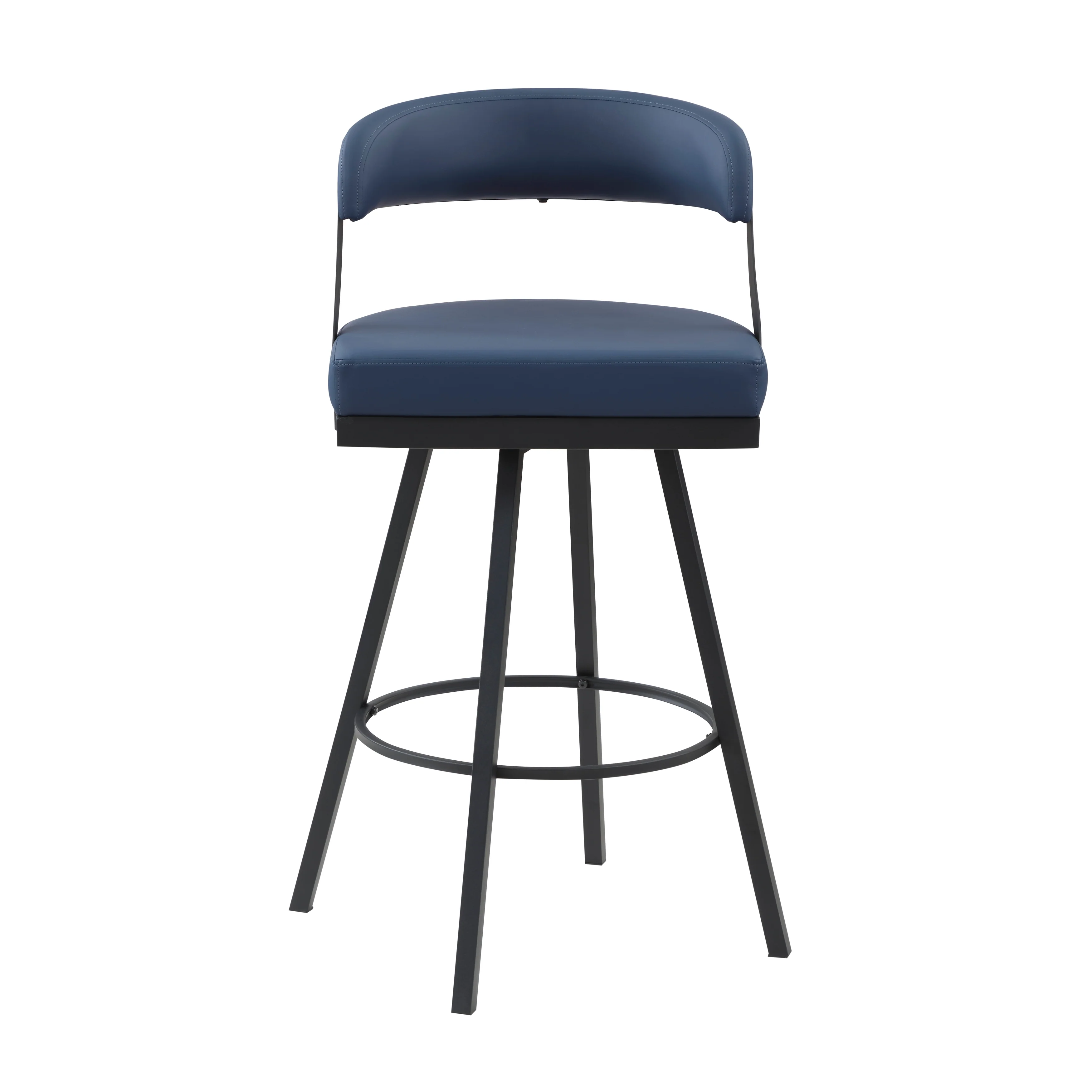 Crowley Swivel Pub Height Chair in Black/Blue - 5565-29BU - Image 4