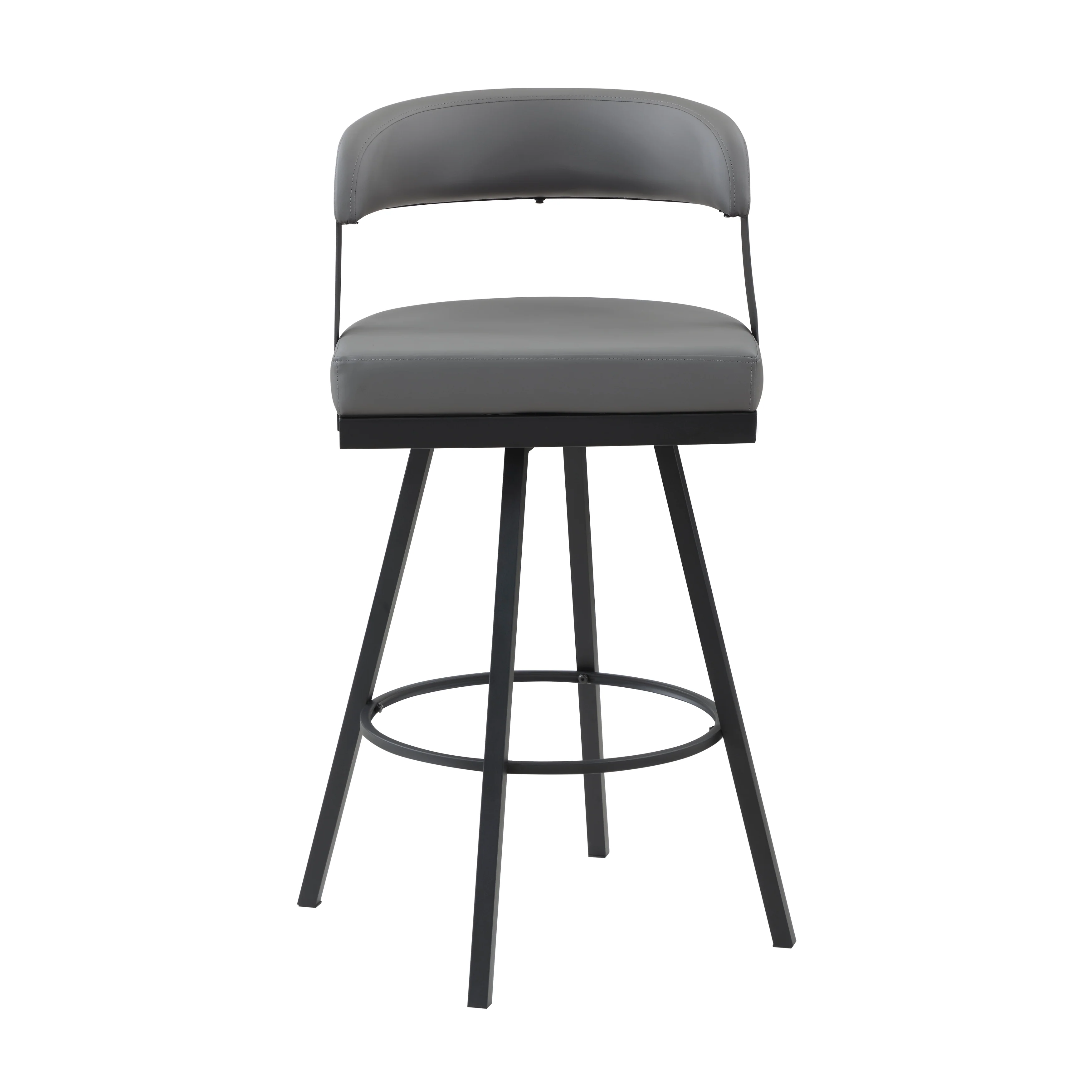 Crowley Swivel Pub Height Chair in Black/Gray - 5565-29GY - Image 4