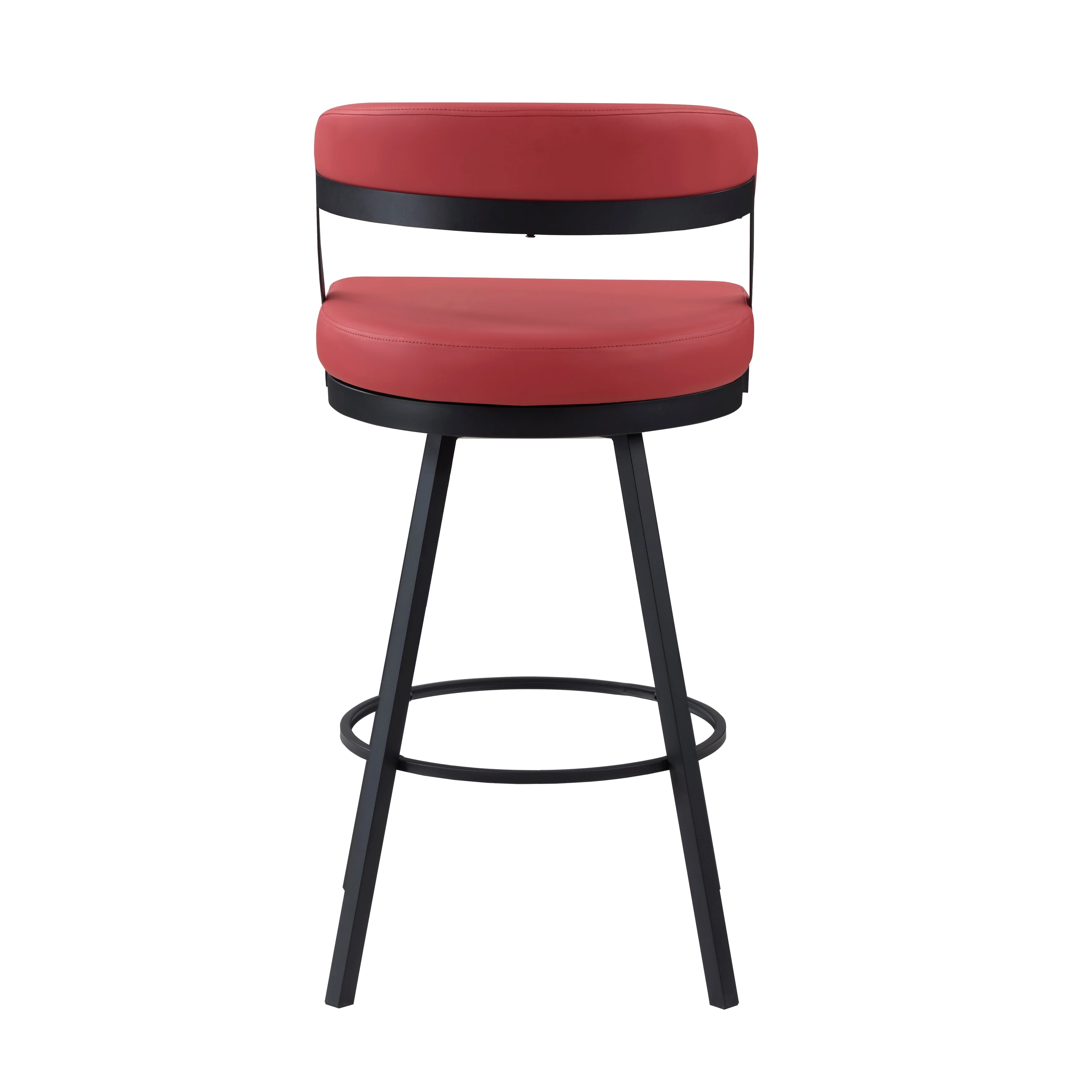 Crowley Swivel Pub Height Chair in Black/Red - 5565-29RD - Image 3