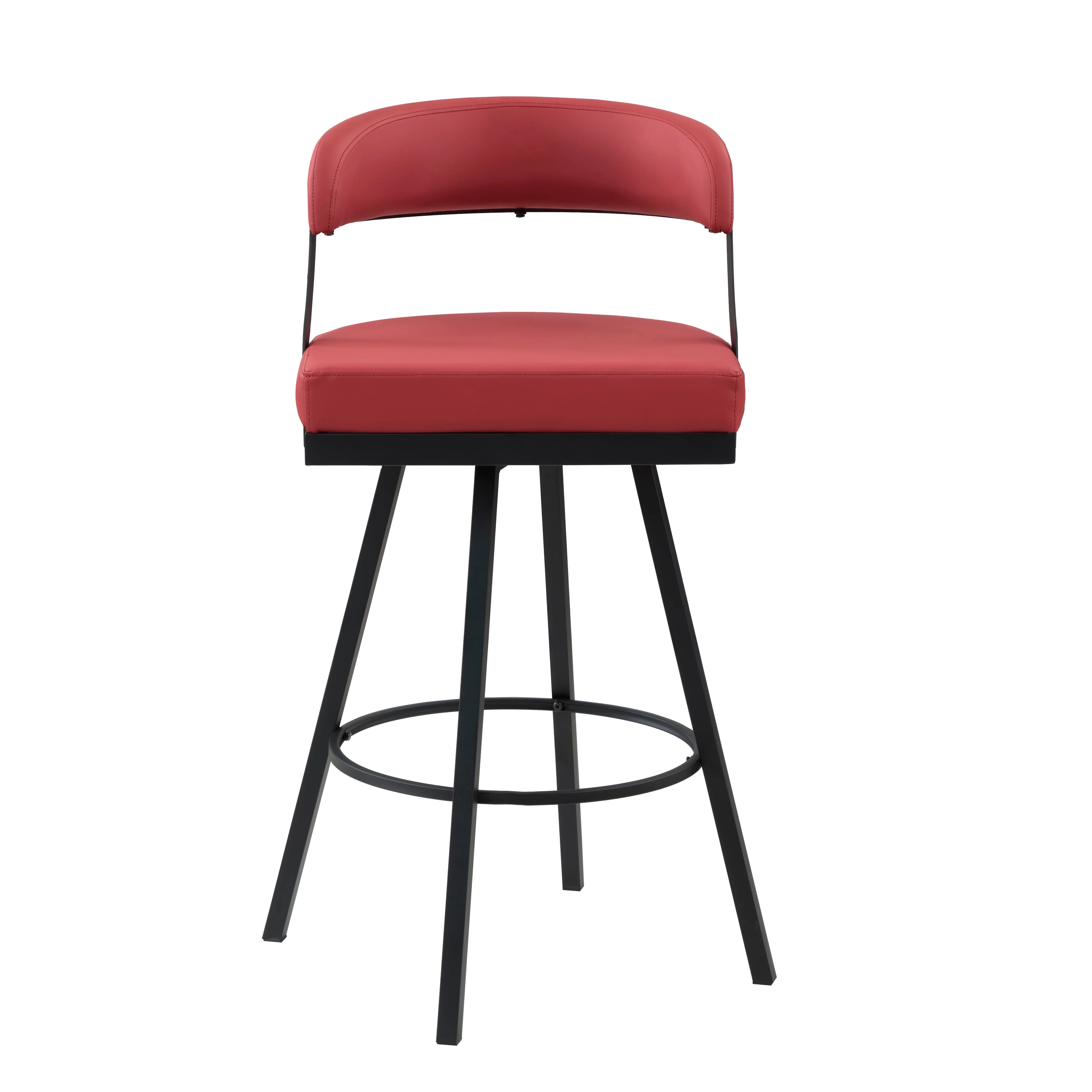 Crowley Swivel Pub Height Chair in Black/Red - 5565-29RD - Image 4