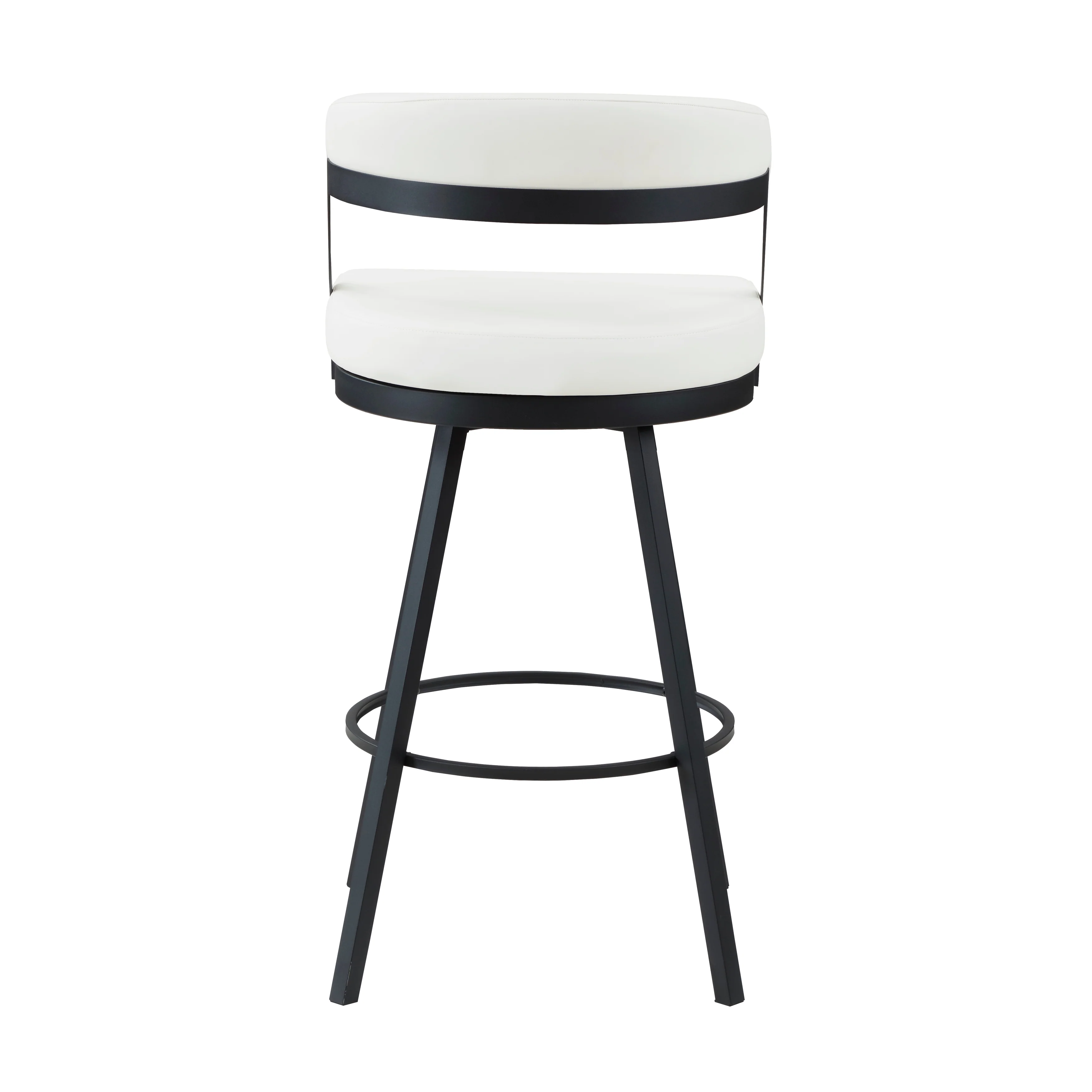 Crowley Swivel Pub Height Chair in Black/White - 5565-29WT - Image 3