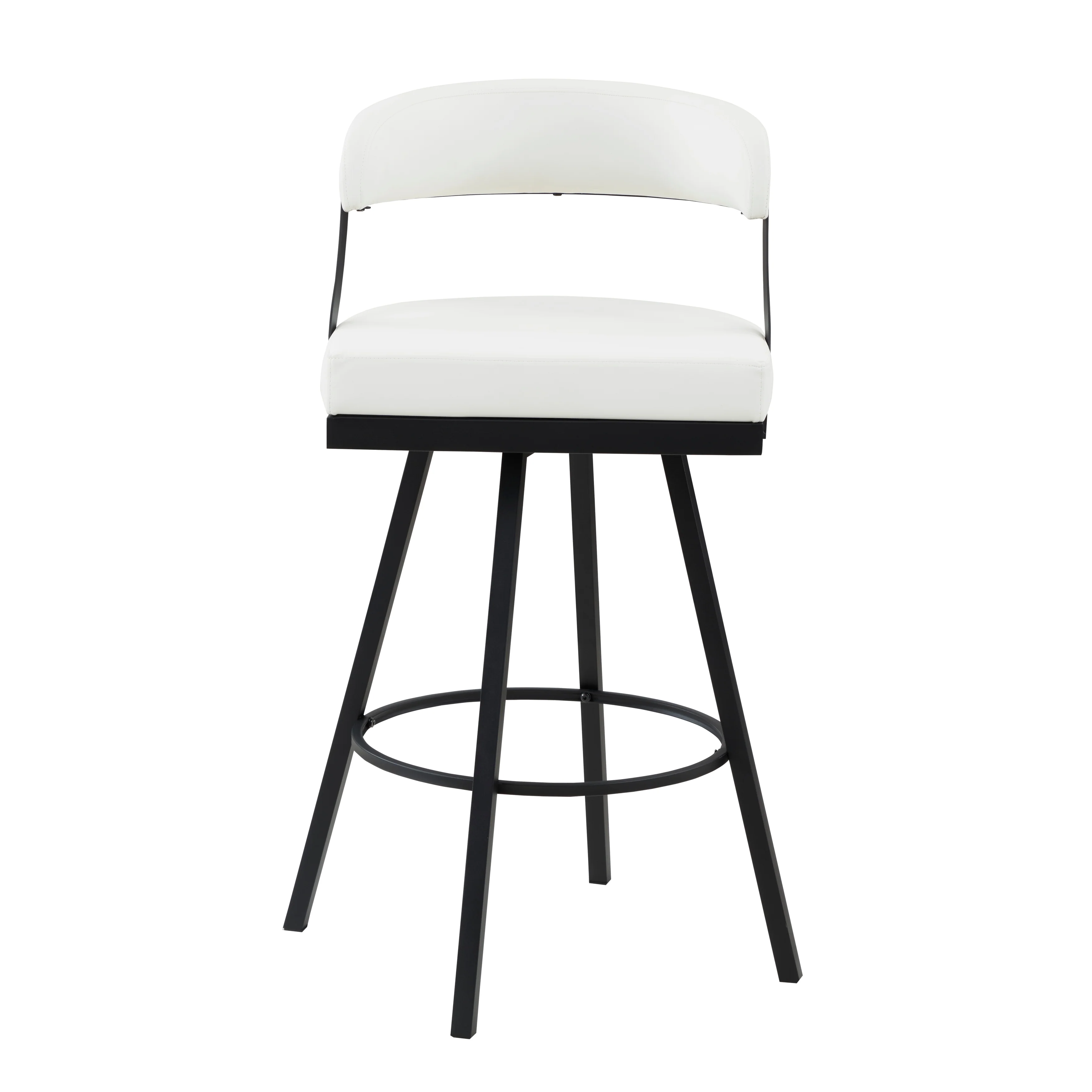 Crowley Swivel Pub Height Chair in Black/White - 5565-29WT - Image 4