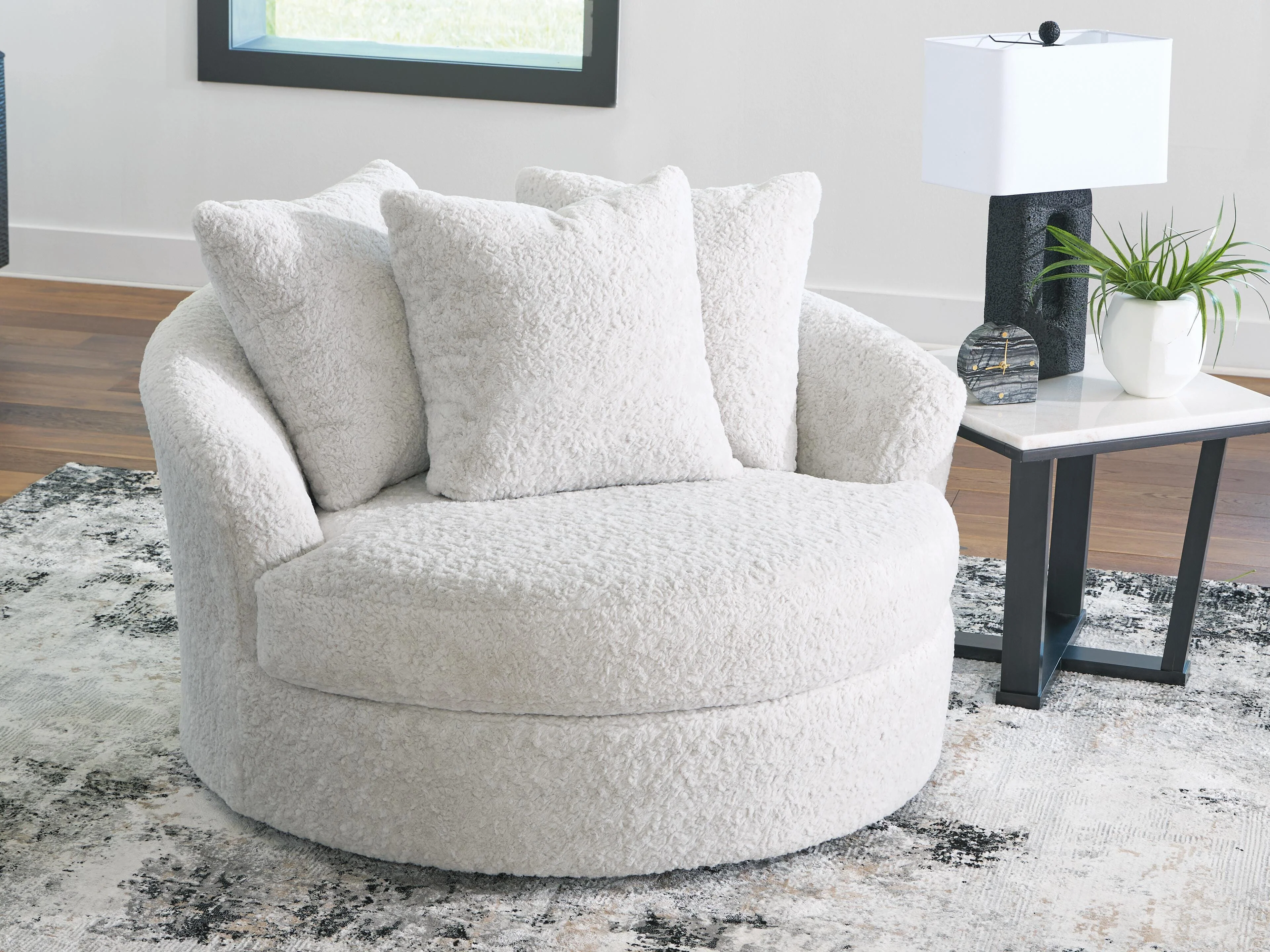 Cuddle Plush Oversized Swivel Accent Chair - Image 5
