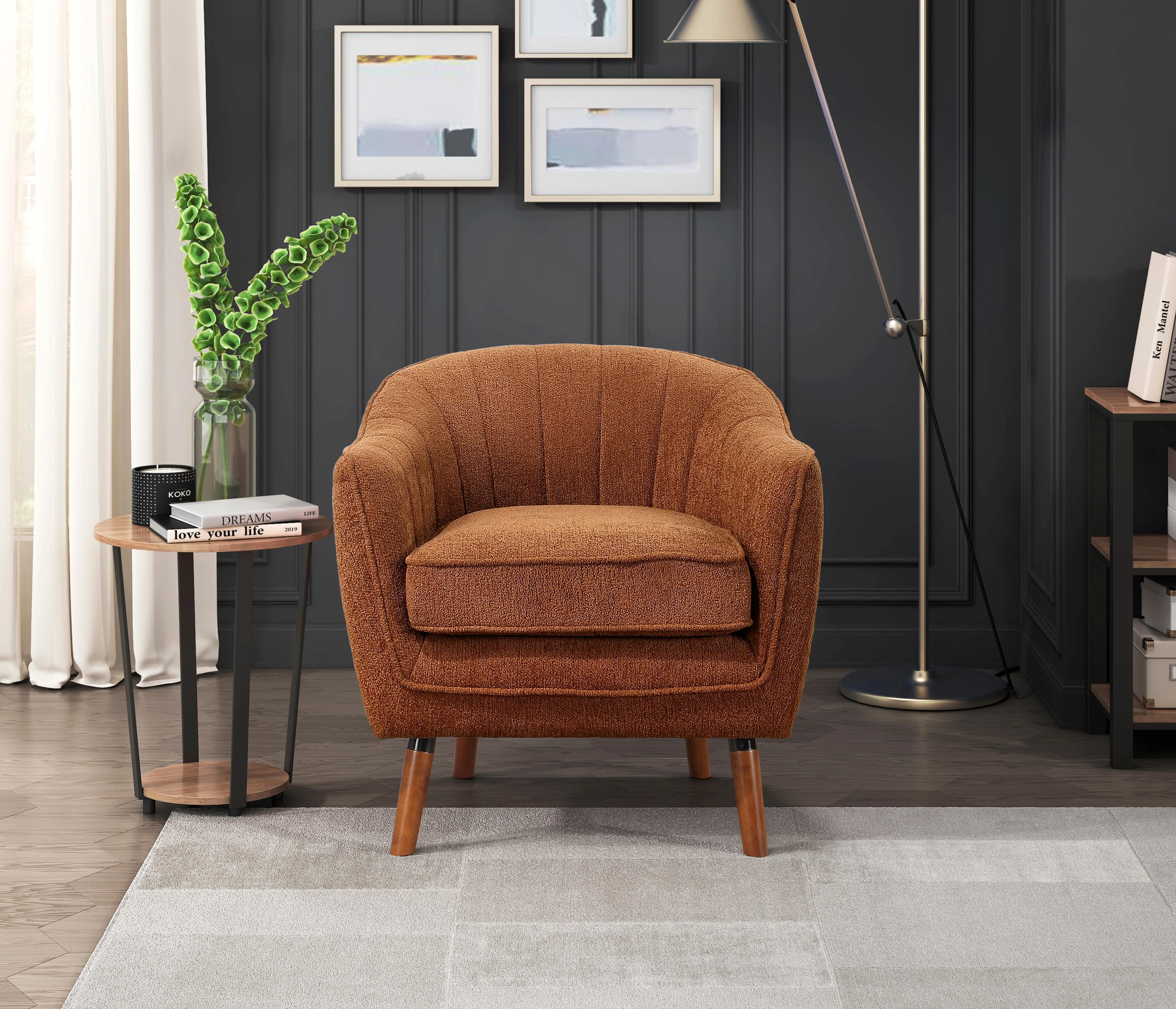 Cutler Accent Chair in Orange/Rust - 1081RU-1 - Image 6
