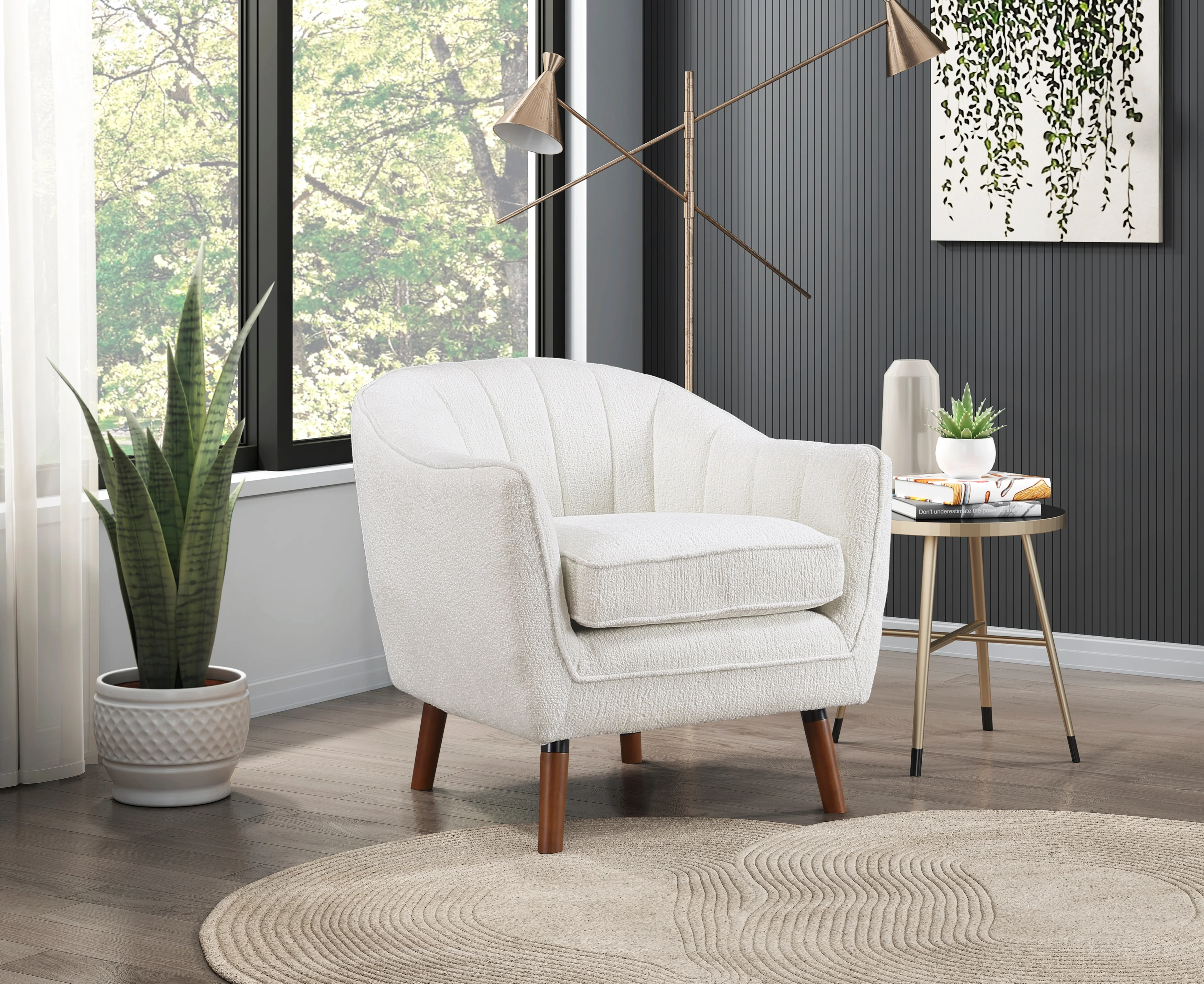 Cutler Accent Chair in White - 1081WH-1 - Image 6