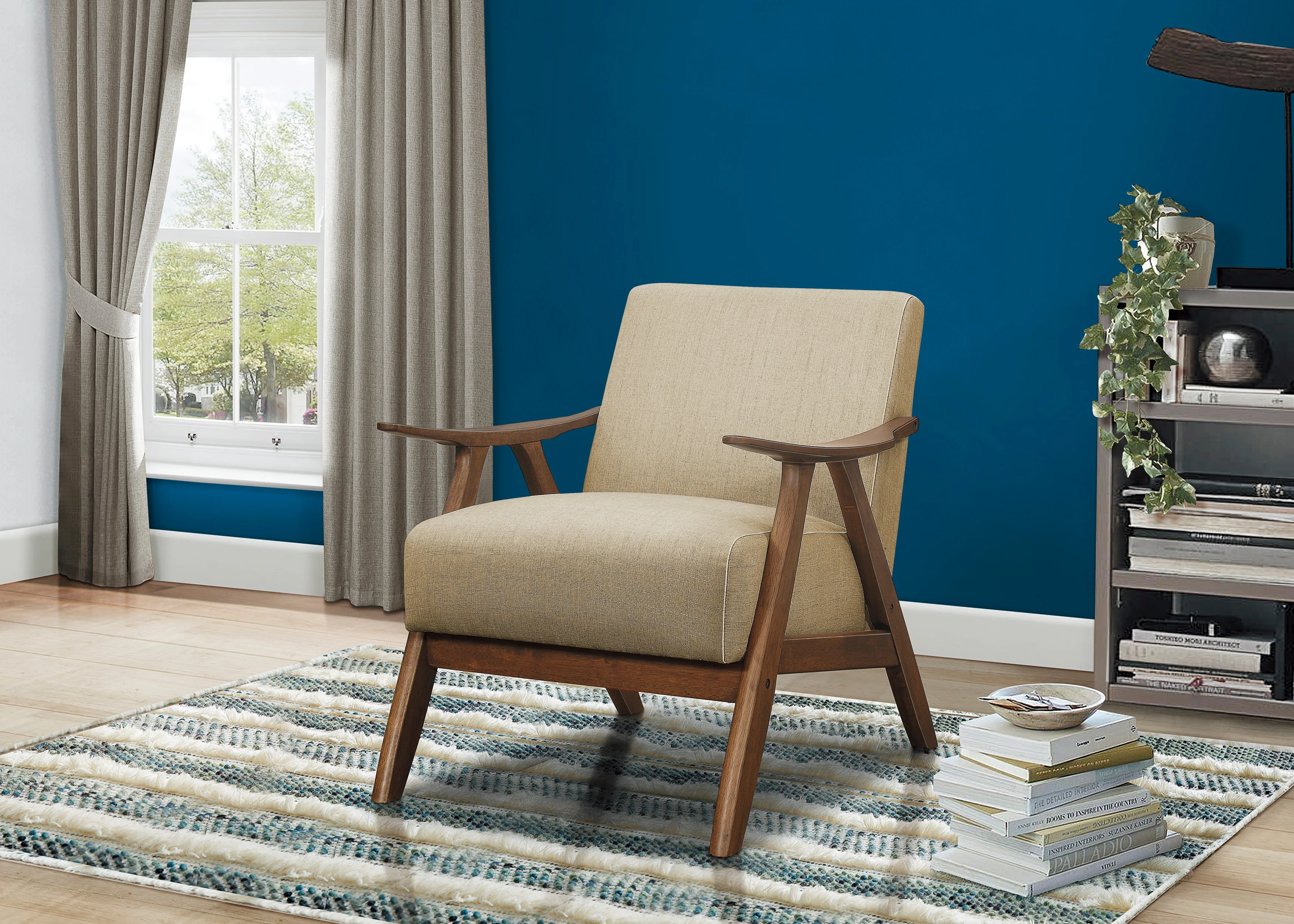 Damala ACCENT CHAIR in Brown - 1138BR-1 - Image 4