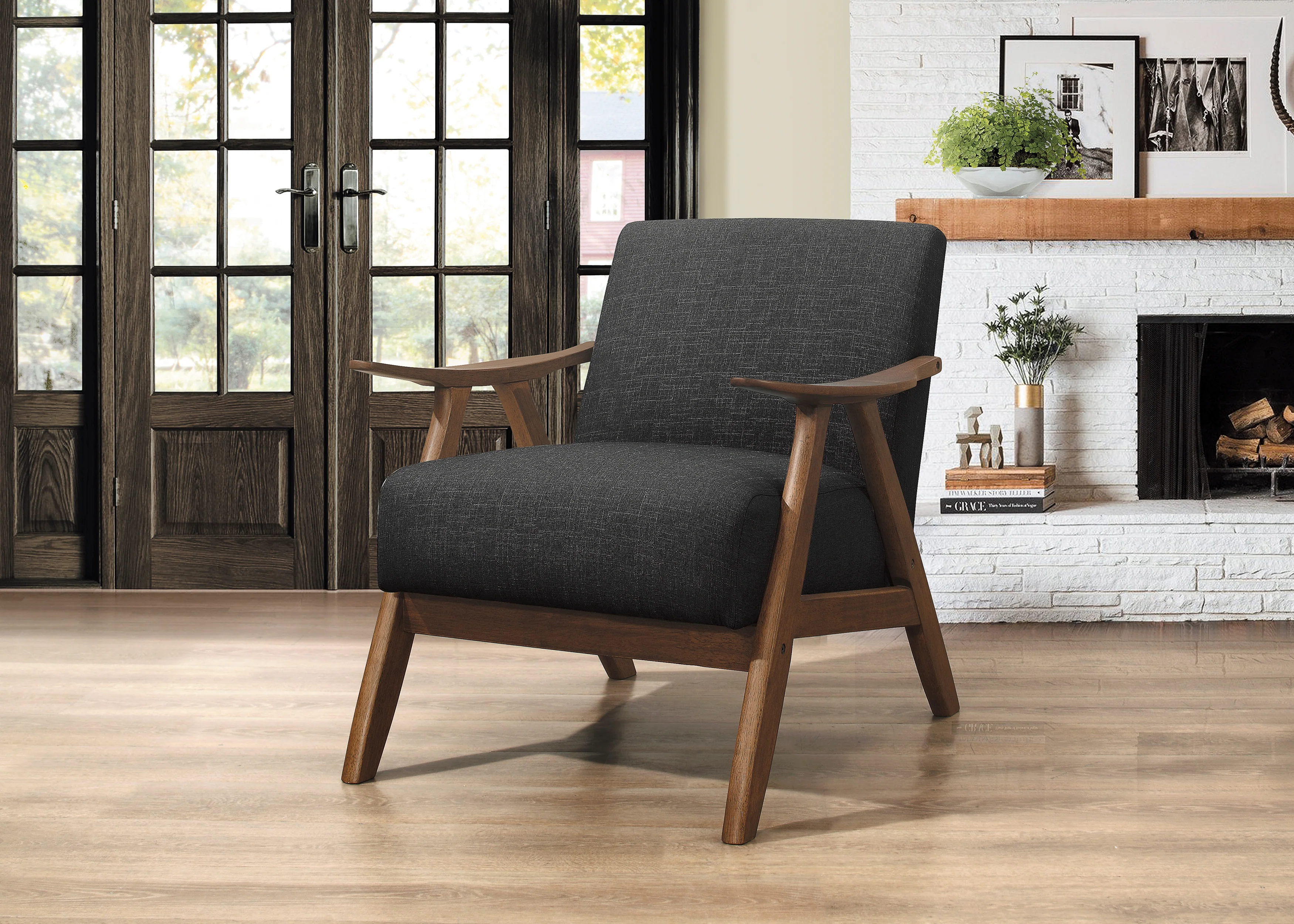 Damala ACCENT CHAIR in Gray - 1138DG-1 - Image 4